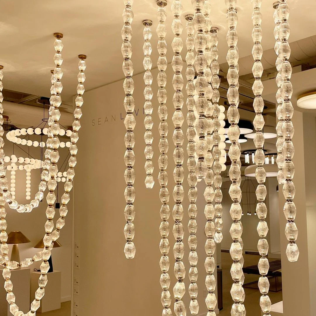 Creative Glass Pearl Necklace Pendnat Chandelier for Living/Dining Room/Staircase - Image 5