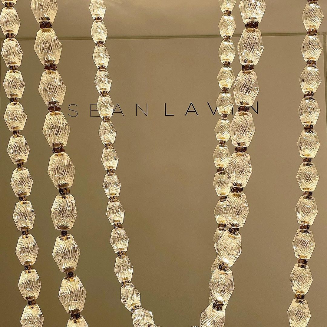 Creative Glass Pearl Necklace Pendnat Chandelier for Living/Dining Room/Staircase - Image 6