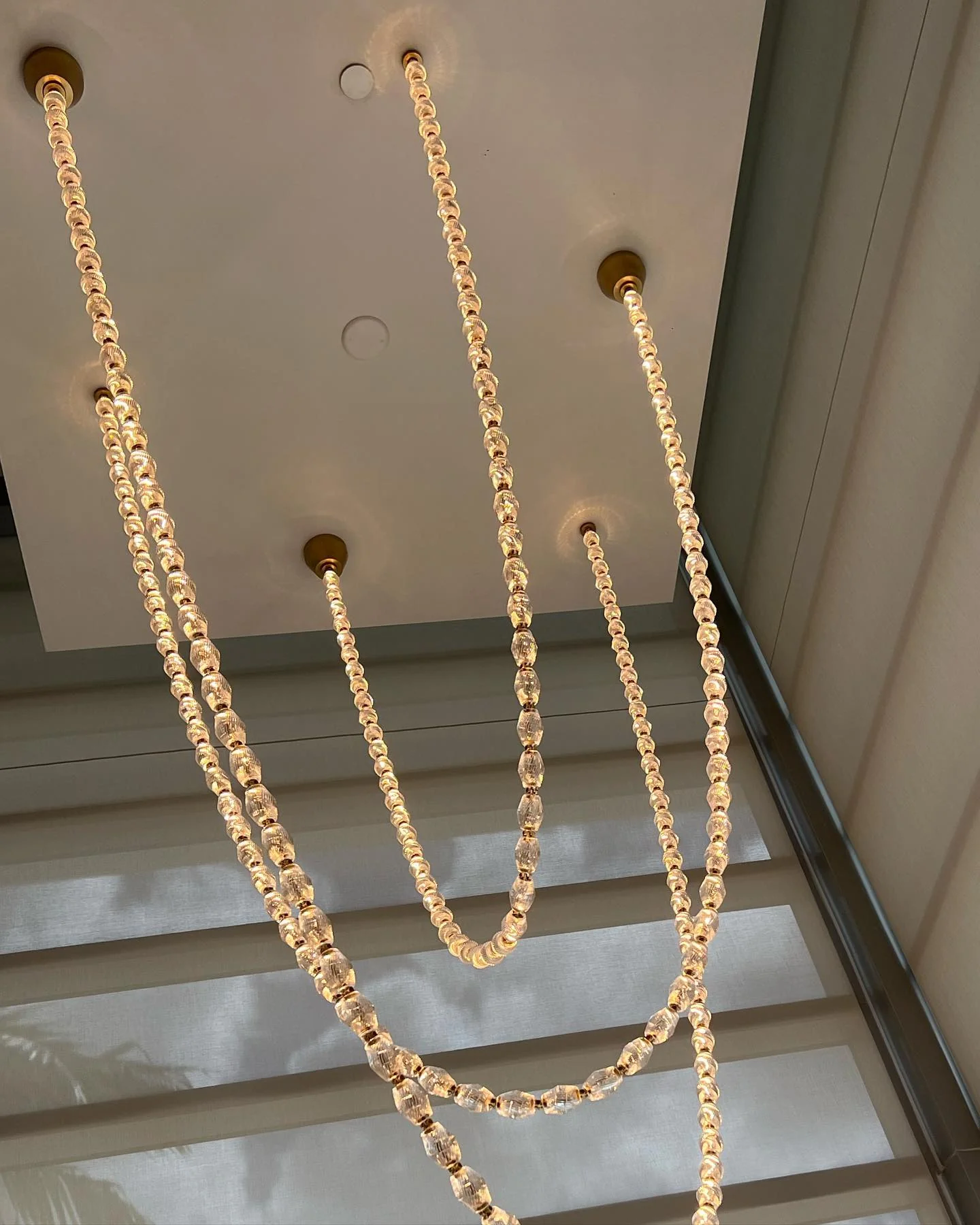 Creative Glass Pearl Necklace Pendnat Chandelier for Living/Dining Room/Staircase - Image 7