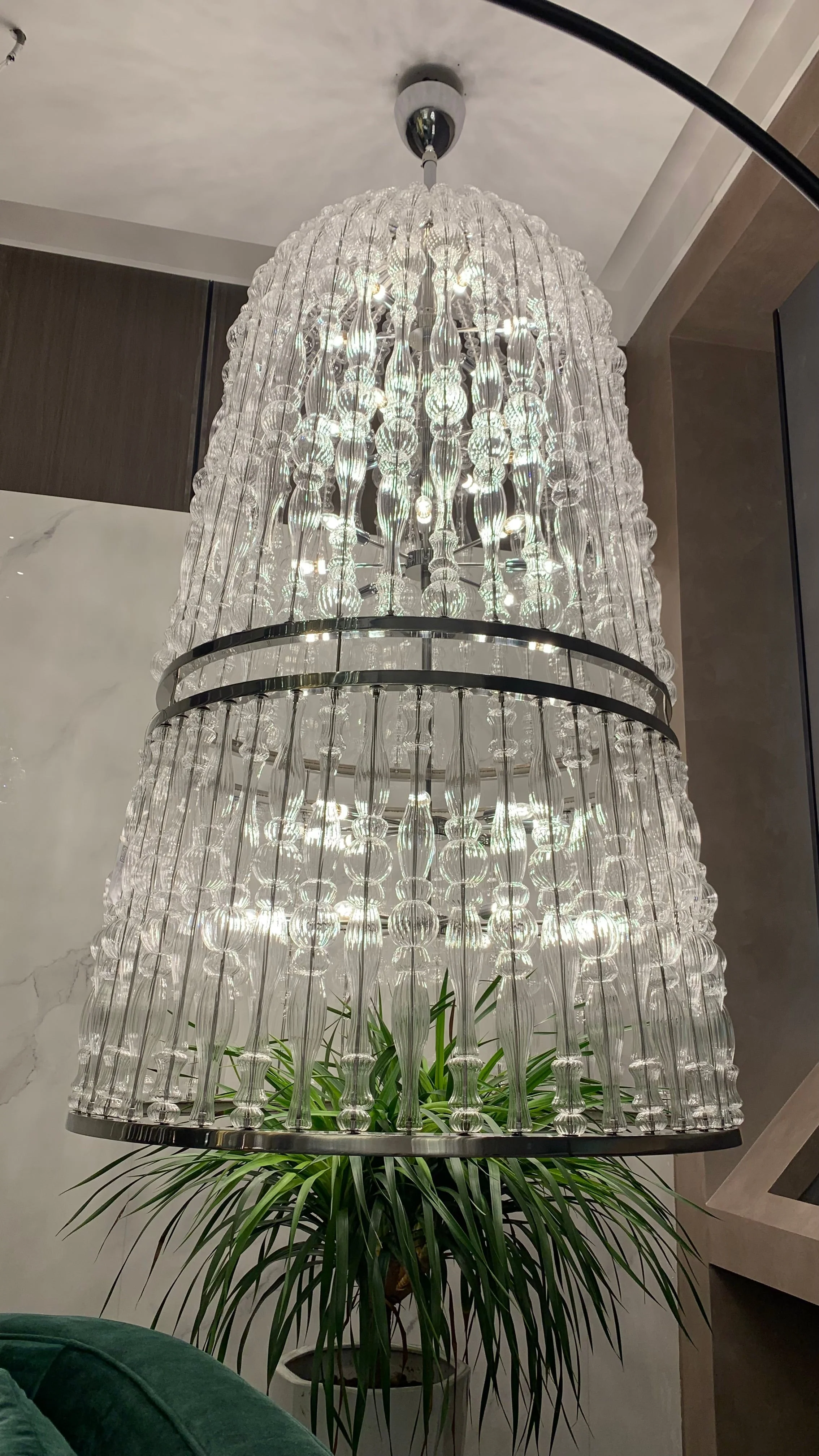 Creative Handmade Glass Cage Chandelier for Living Room/Dining Room/Staircase/Entryway/Foyer - Image 4