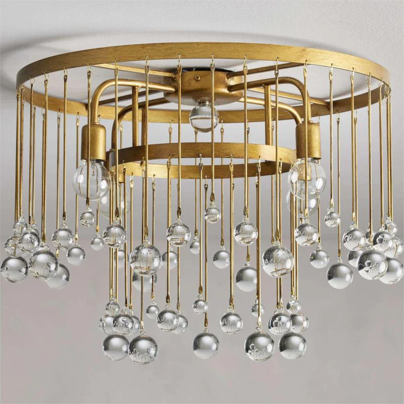 Aubrey Crystal Ball Flushmount Lamp - Image 3