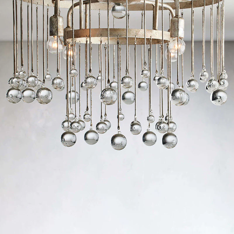 Aubrey Crystal Ball Flushmount Lamp - Image 9