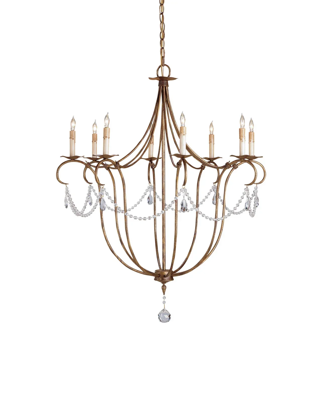 Crystal Lights Large Gold & Silver Chandelier For living room - Image 3