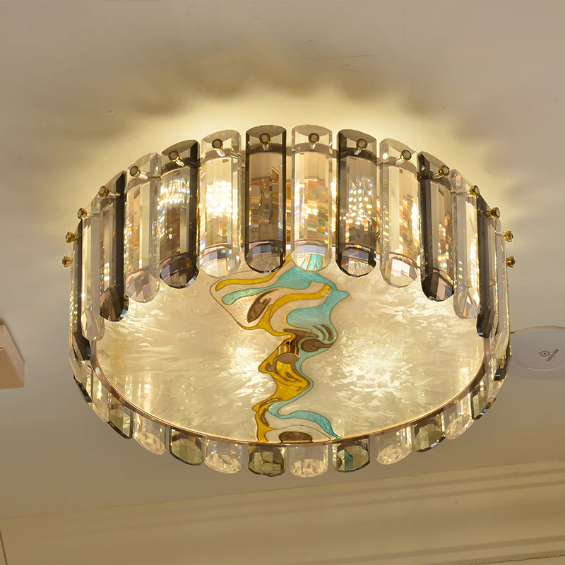 Crystal Round Ceiling Light With Exquisite Minimalist Ceiling For Dining Room, Kitchen, Bedroom And Living Room - Image 5