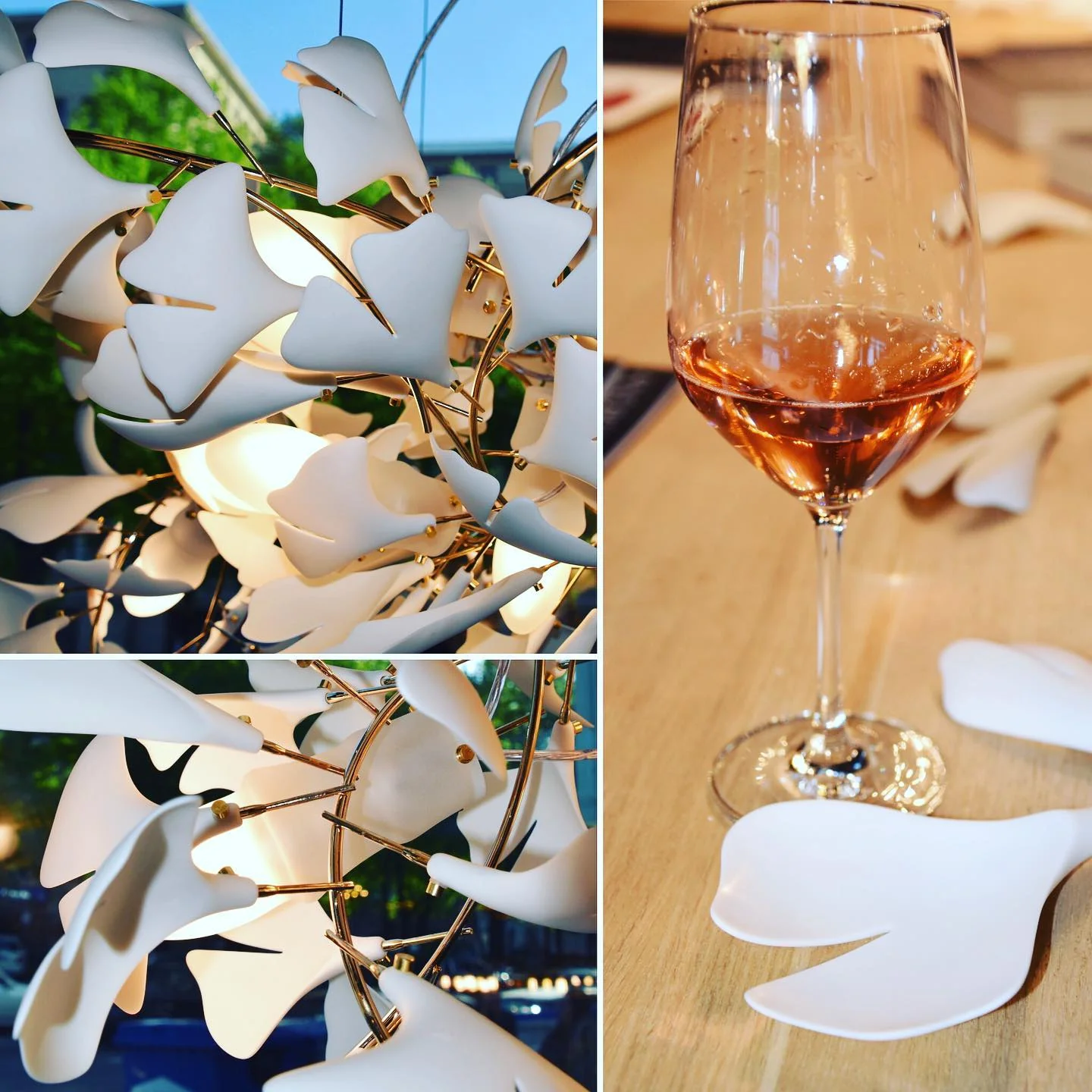 Gingko Leaves Ceramics Spiral Branch Chandelier - Image 56