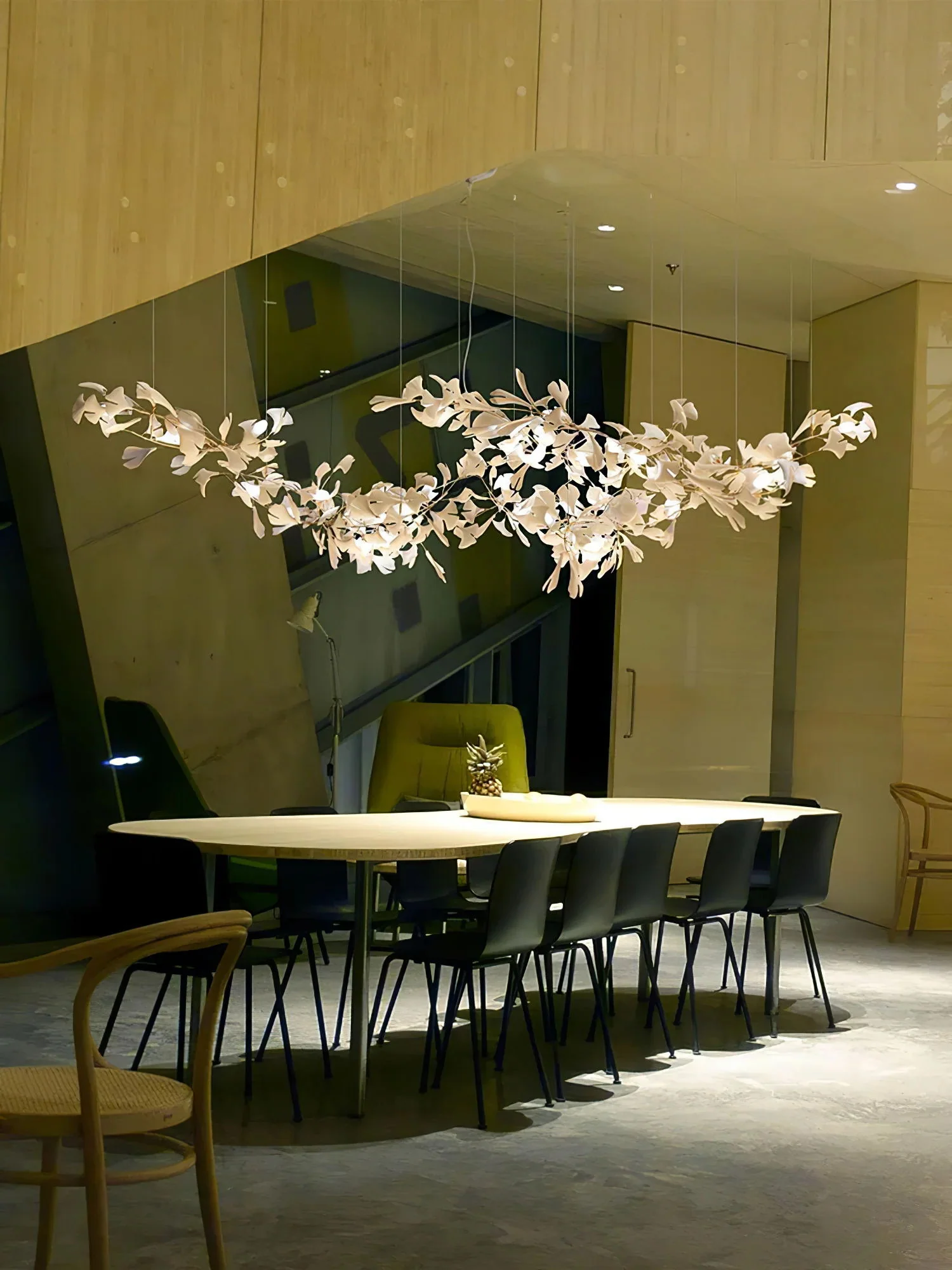 Gingko Leaves Ceramics Spiral Branch Chandelier - Image 99