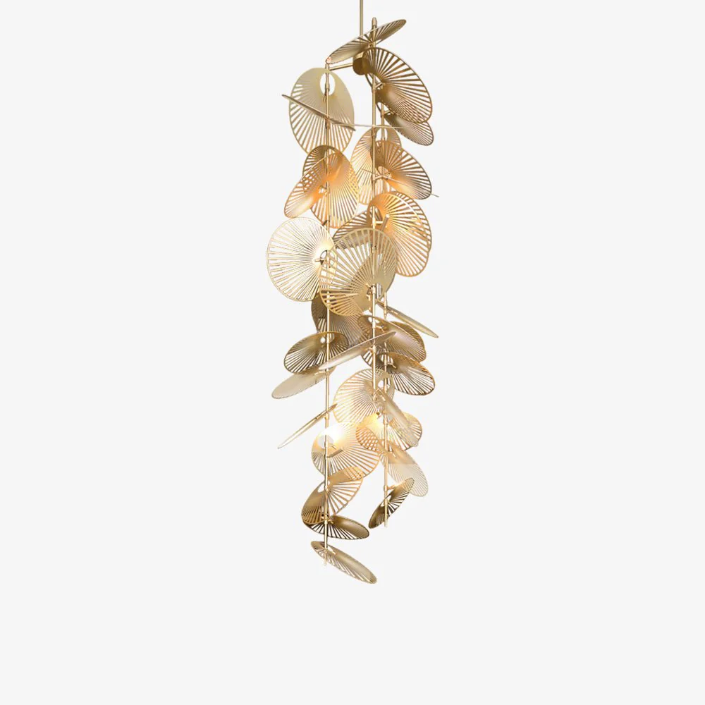 Cattail Leaf Meteor Shower Spiral Chandelier - Image 12