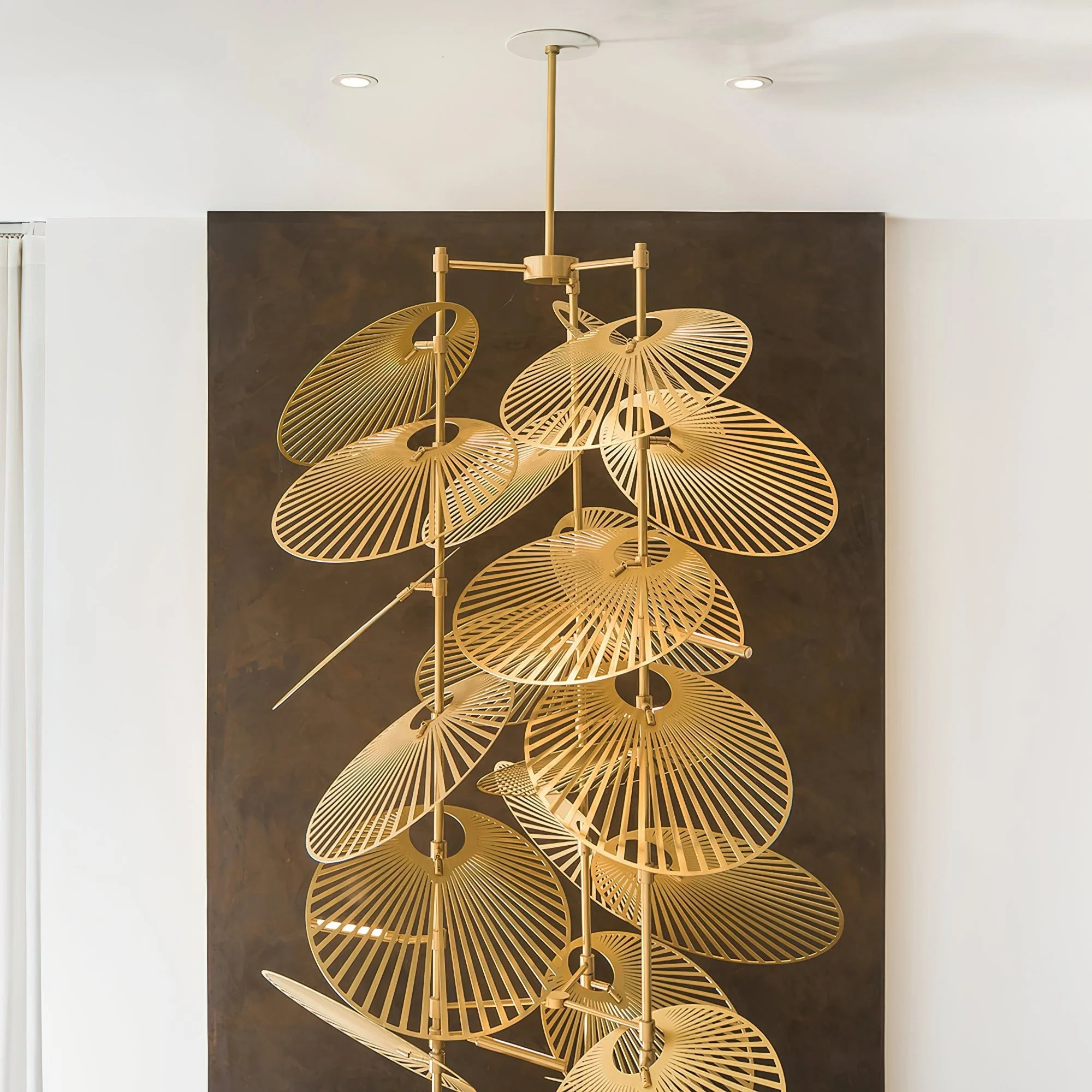 Cattail Leaf Meteor Shower Spiral Chandelier - Image 14