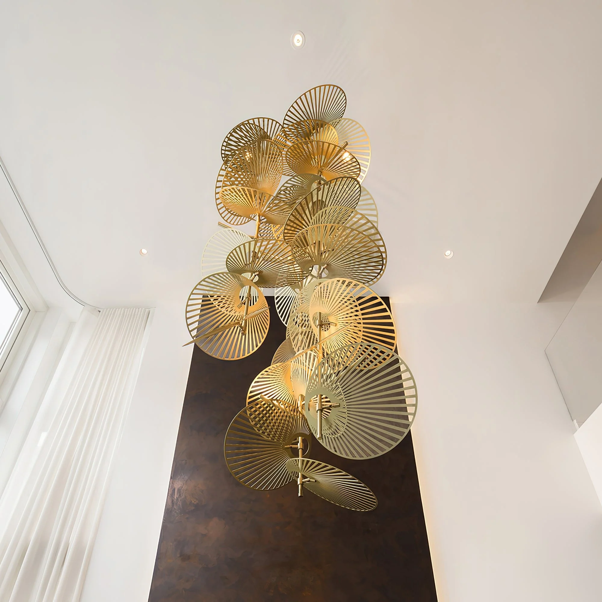 Cattail Leaf Meteor Shower Spiral Chandelier - Image 15