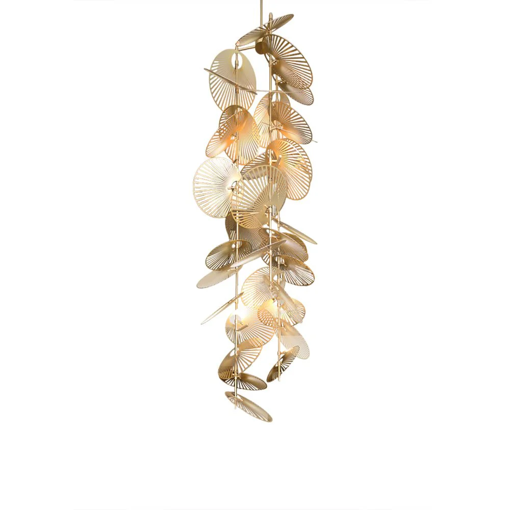 Cattail Leaf Meteor Shower Spiral Chandelier - Image 18