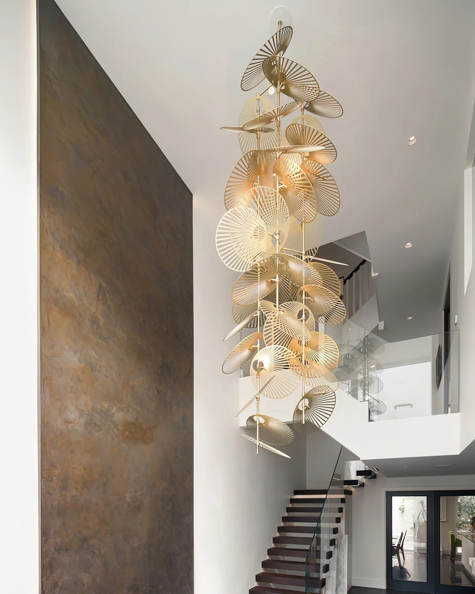 Cattail Leaf Meteor Shower Spiral Chandelier - Image 19