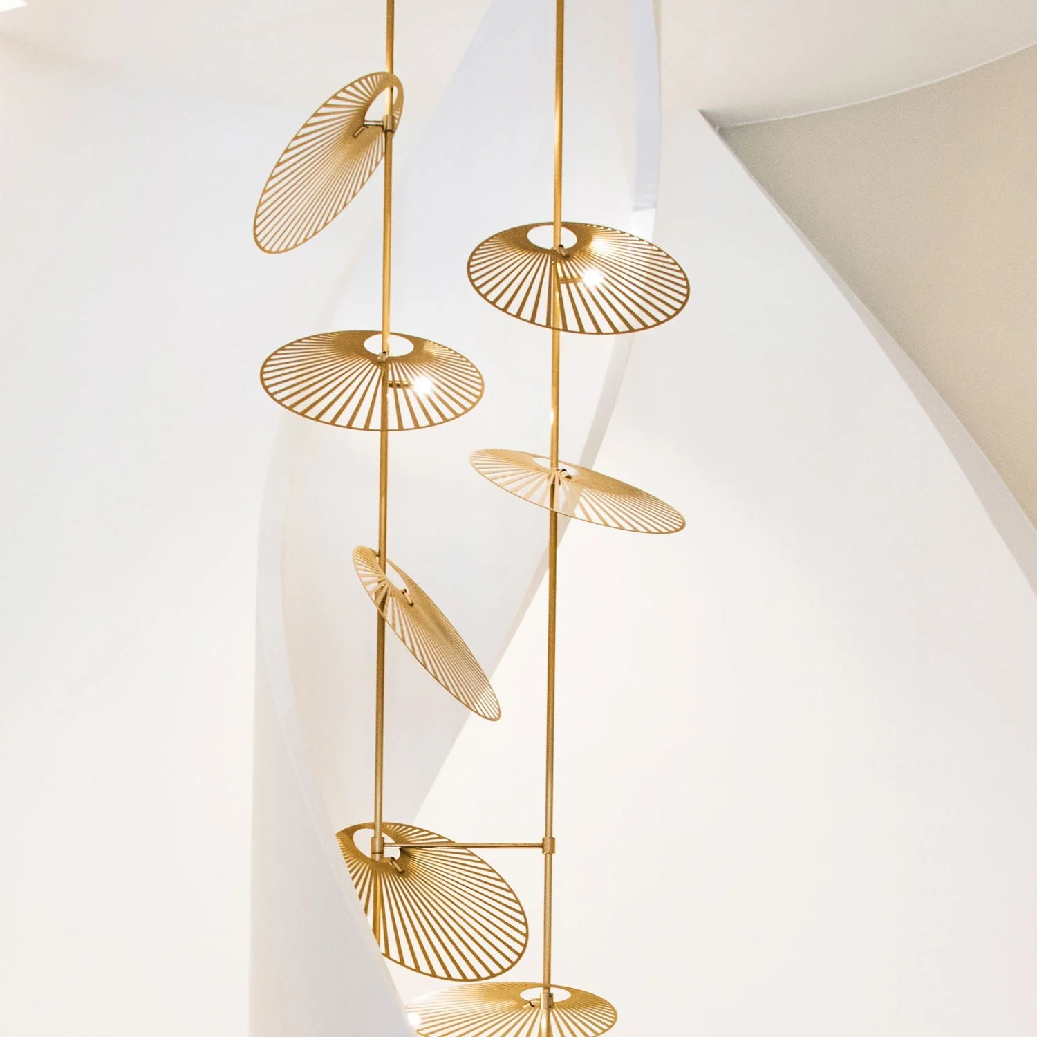 Cattail Leaf Meteor Shower Spiral Chandelier - Image 22