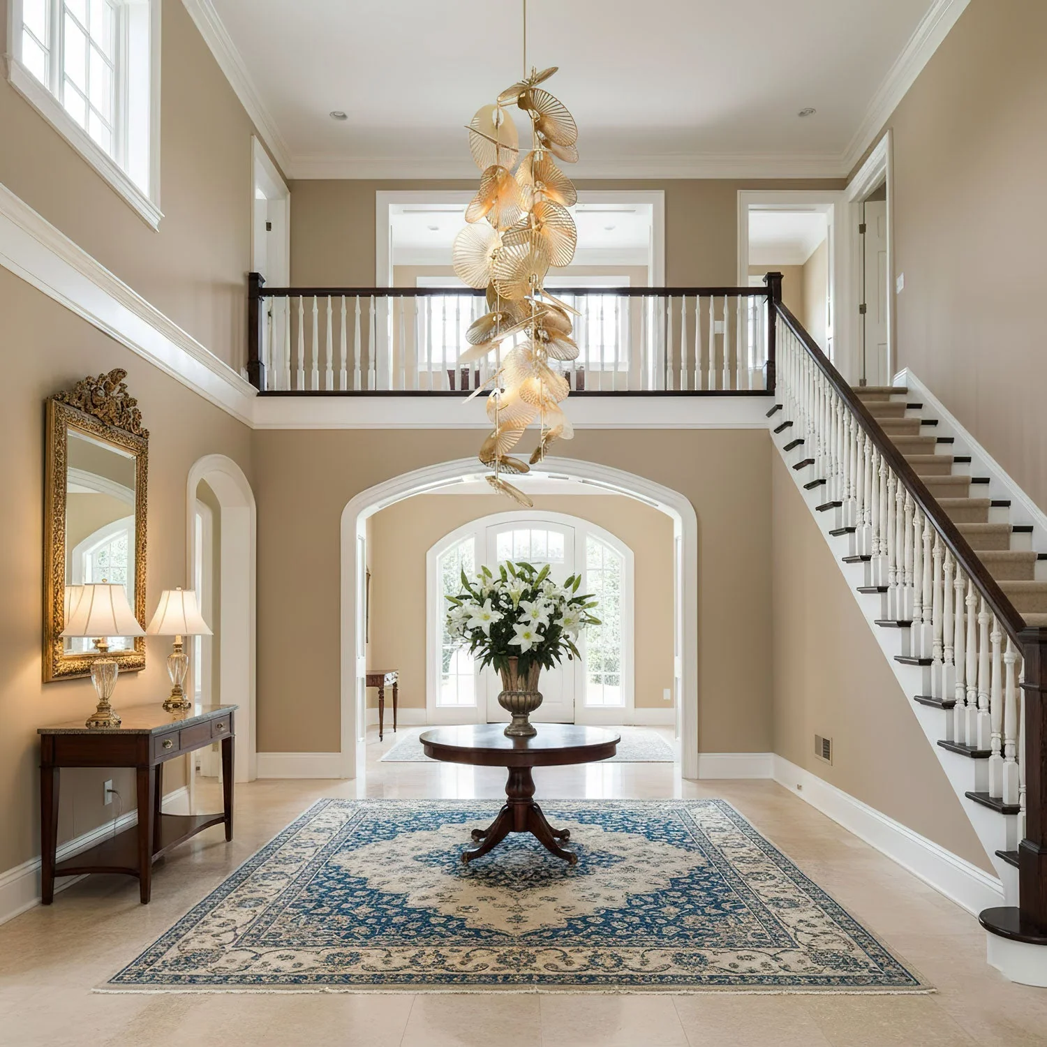 Cattail Leaf Meteor Shower Spiral Chandelier - Image 8