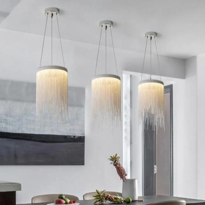 Daniel Aluminum Chain Tassel Pendant Light - Image 4