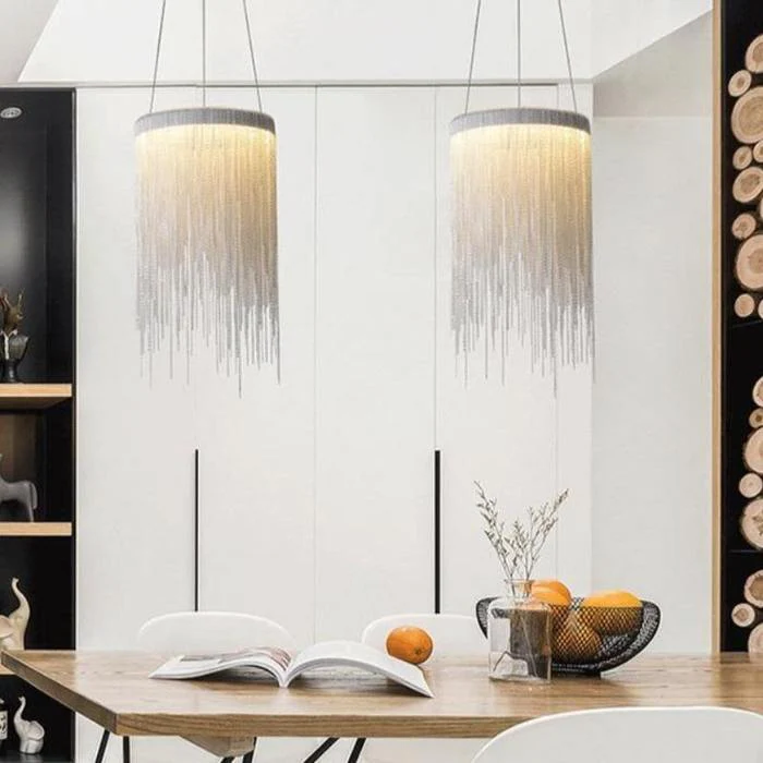 Daniel Aluminum Chain Tassel Pendant Light - Image 5