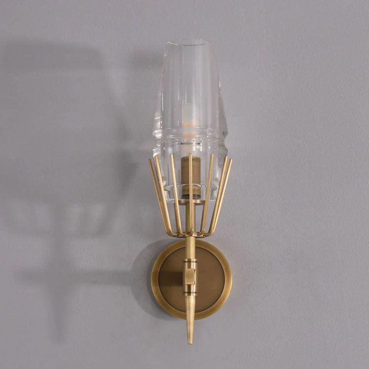 David Red Wine Glass Wall Sconce, Brass - Image 4