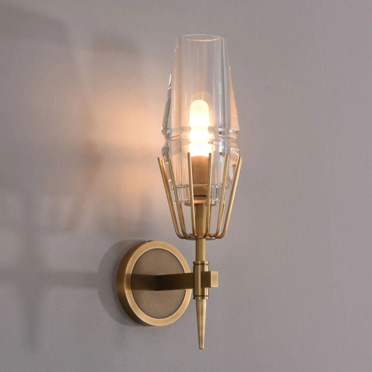 David Red Wine Glass Wall Sconce, Brass - Image 5
