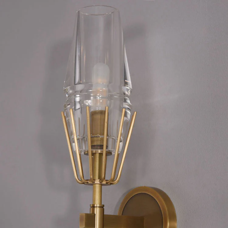 David Red Wine Glass Wall Sconce, Brass - Image 6
