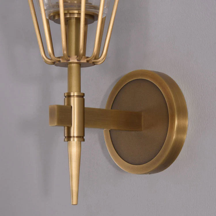 David Red Wine Glass Wall Sconce, Brass - Image 7