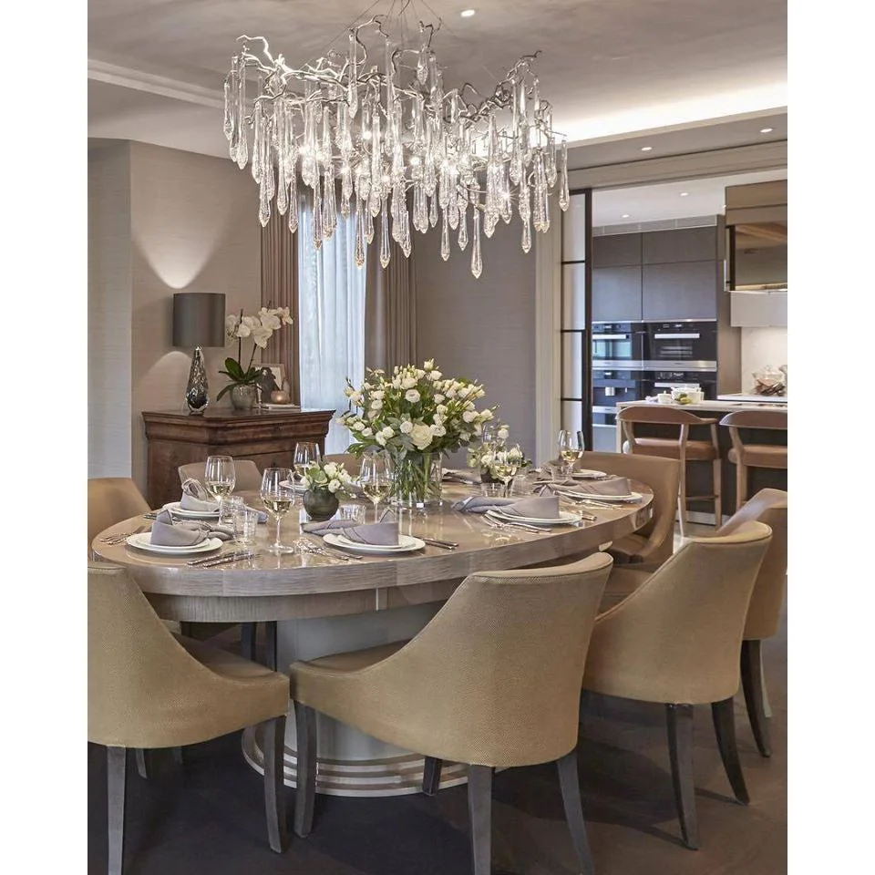 Dawn Teardrop Branch Brass Round Chandelier - Image 35