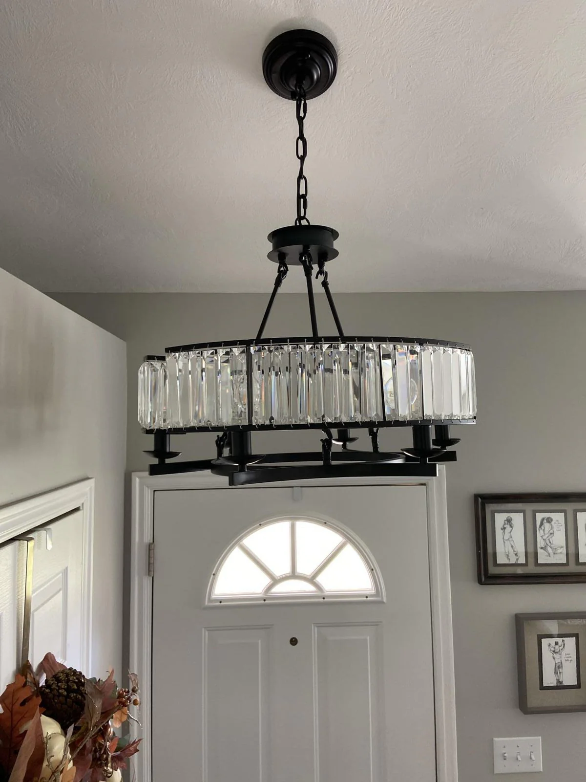 Decorative 6/ 8/ 10/ 12-Light Crystal Ceiling Chandelier Triangular Prism Island Light Fixture Metal Shade for Living Room - Image 11