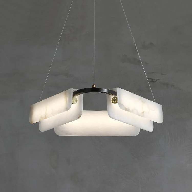 Delphine Round Alabaster Living Room Chandelier - Image 22