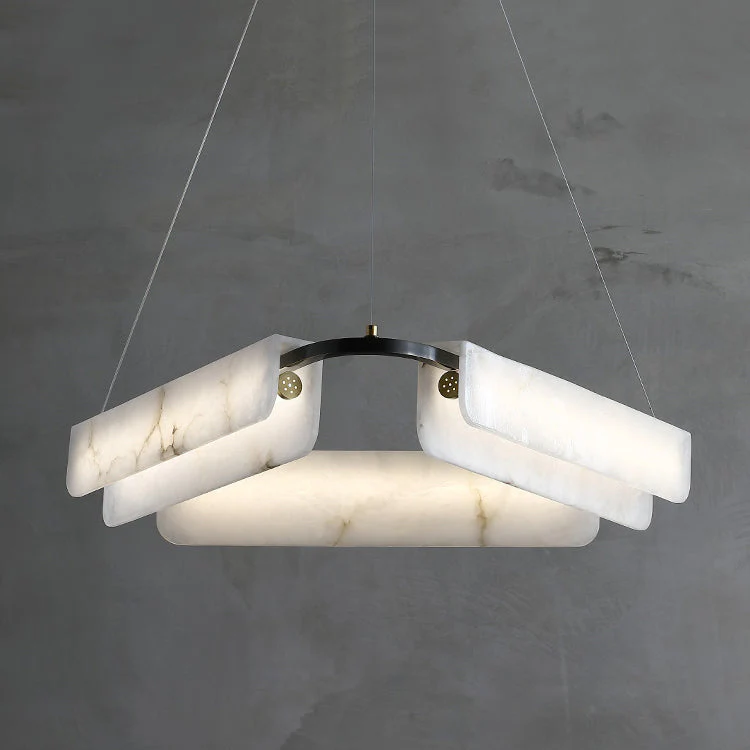 Delphine Round Alabaster Living Room Chandelier - Image 23