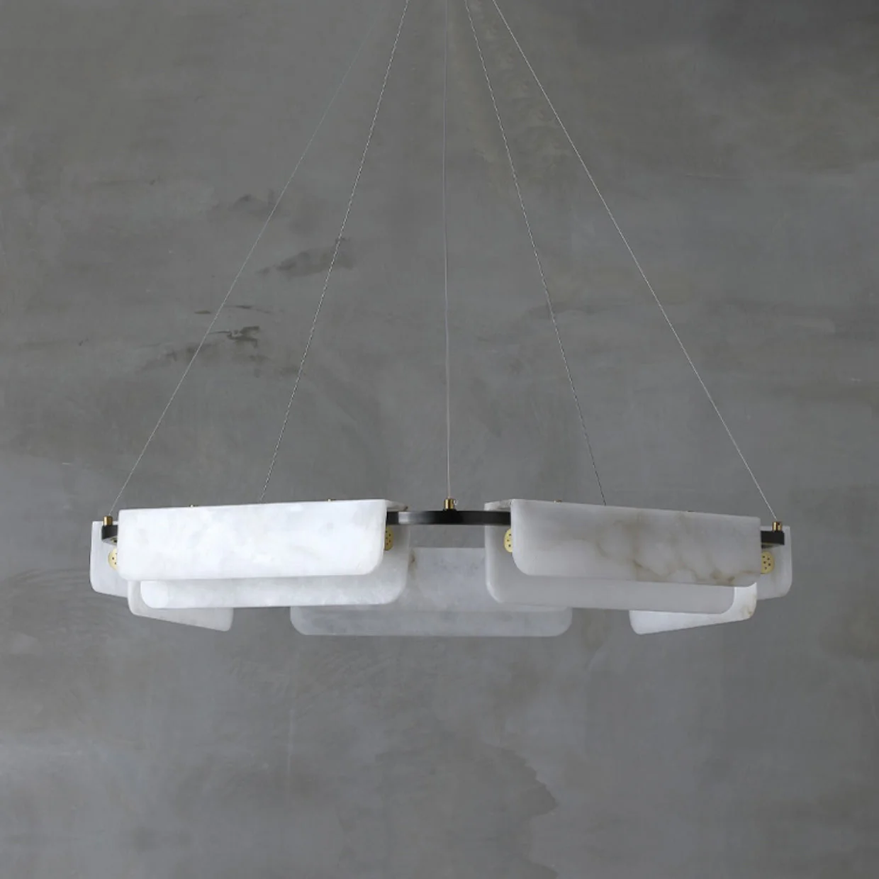 Delphine Round Alabaster Living Room Chandelier - Image 26