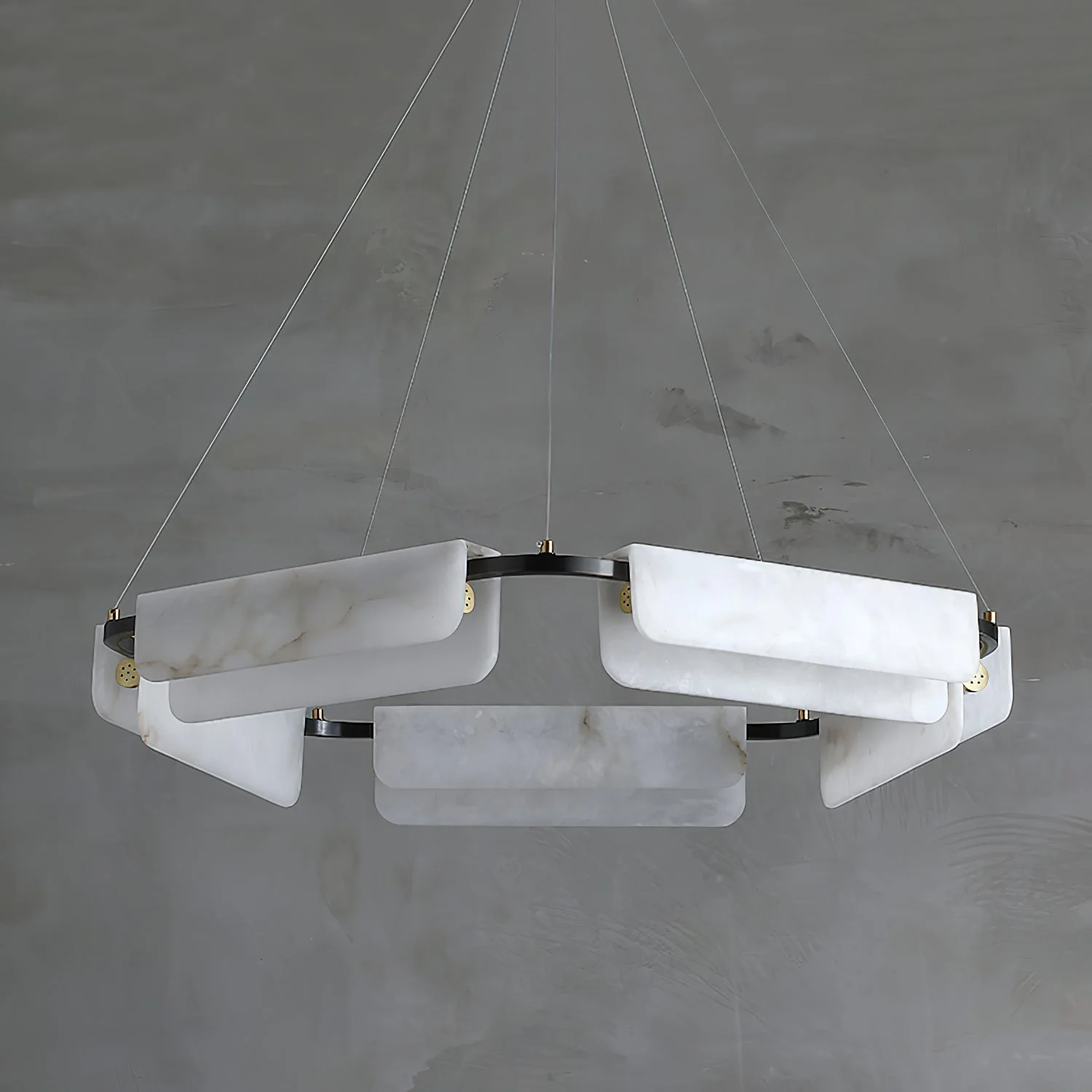 Delphine Round Alabaster Living Room Chandelier - Image 27