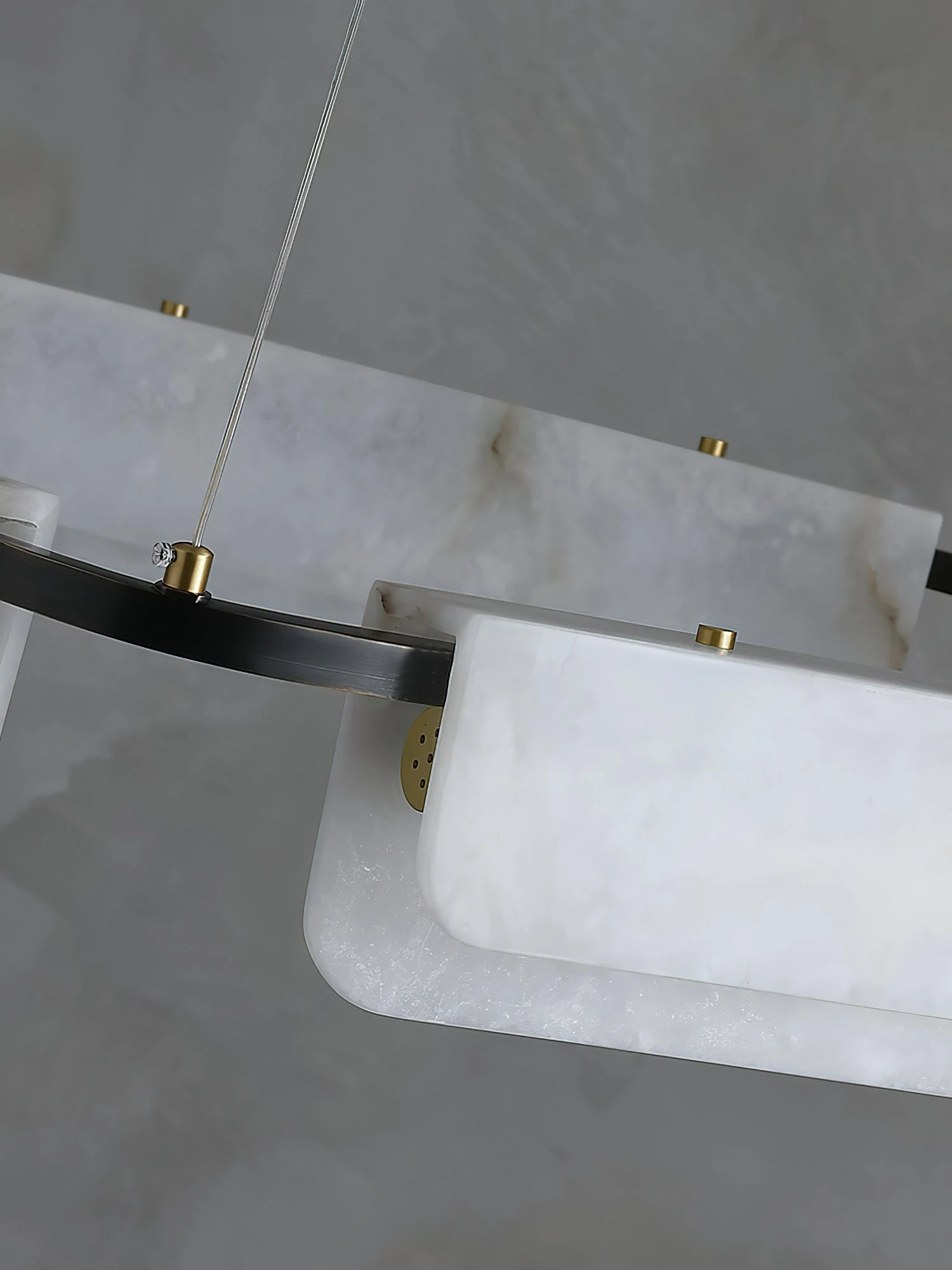 Delphine Round Alabaster Living Room Chandelier - Image 30