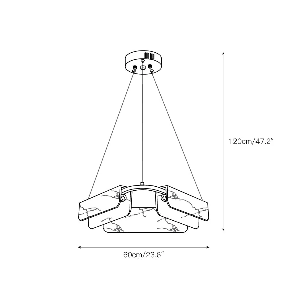 Delphine Round Alabaster Living Room Chandelier - Image 5