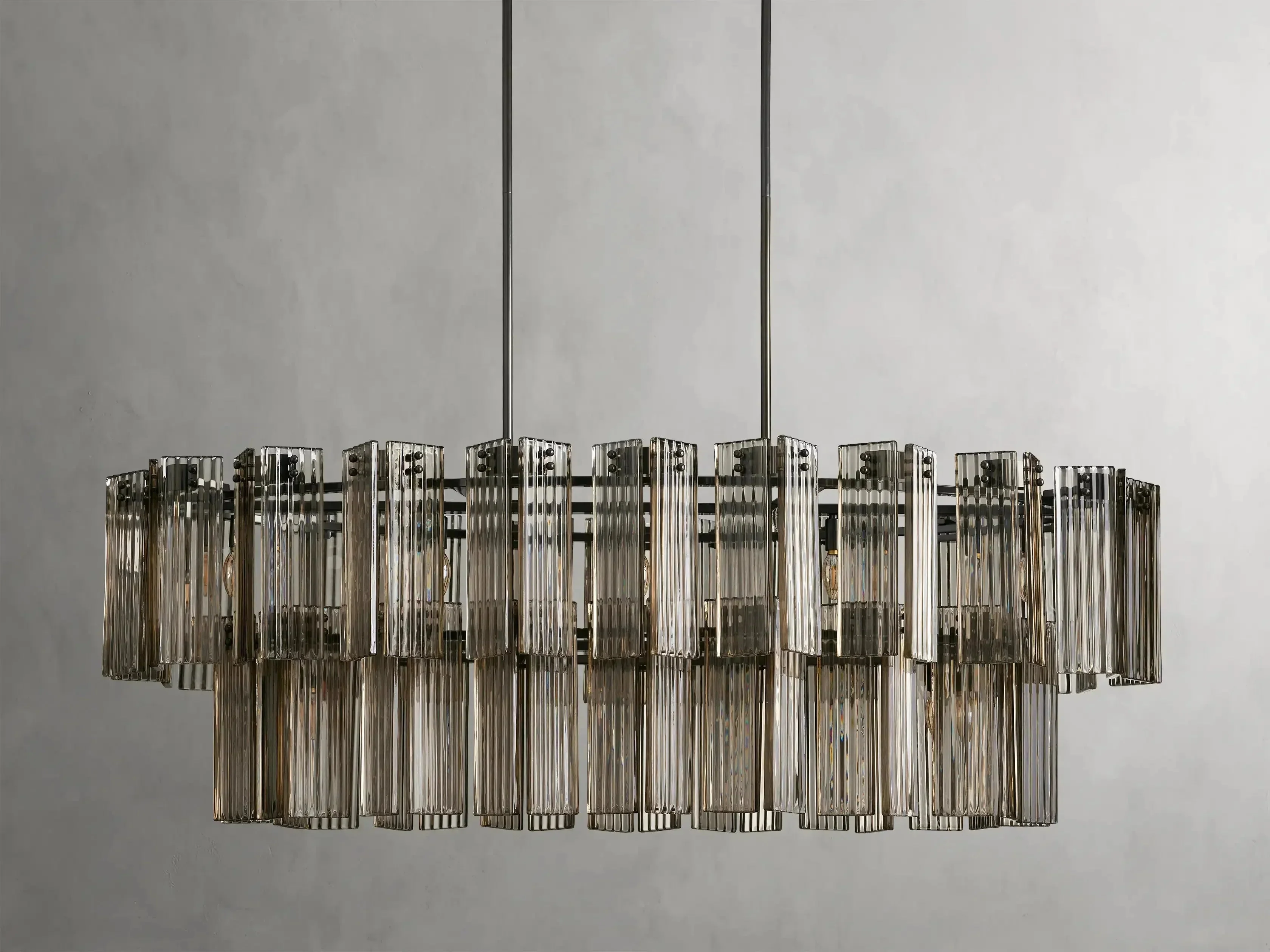 Delsie Oval Art Glass Chandelier 51''63''72''L - Image 12