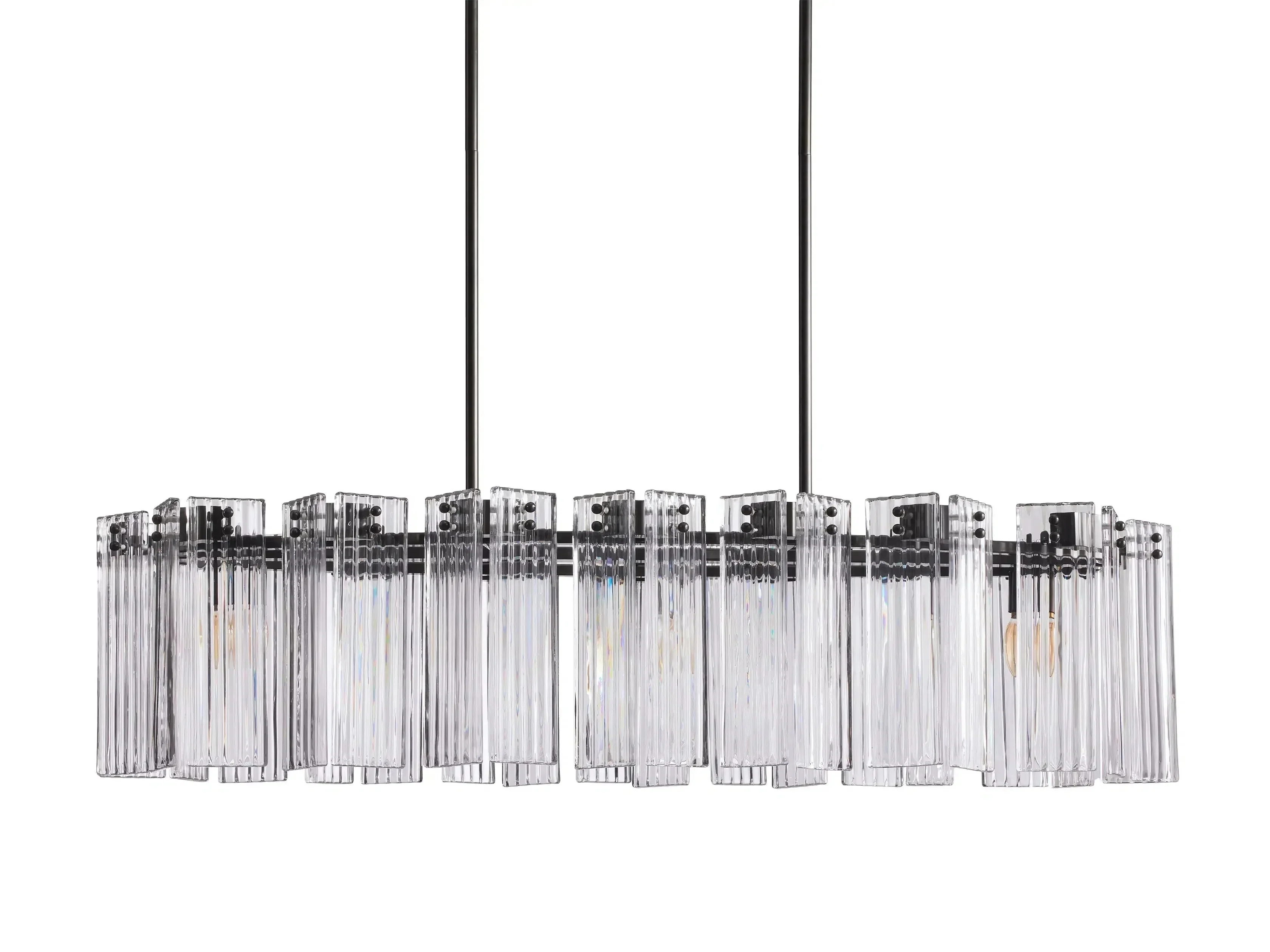 Delsie Oval Art Glass Chandelier 51''63''72''L - Image 16