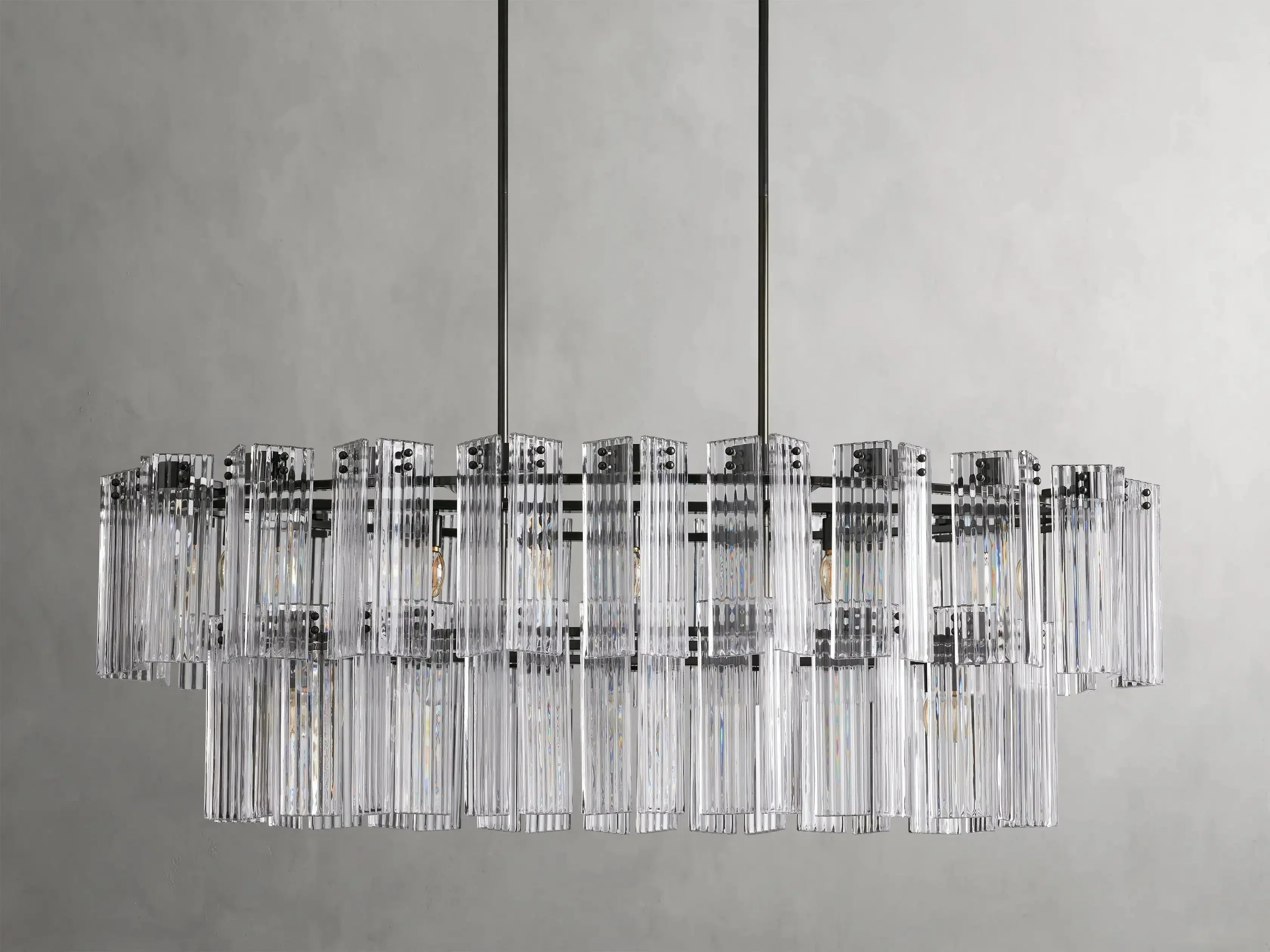 Delsie Oval Art Glass Chandelier 51''63''72''L - Image 18
