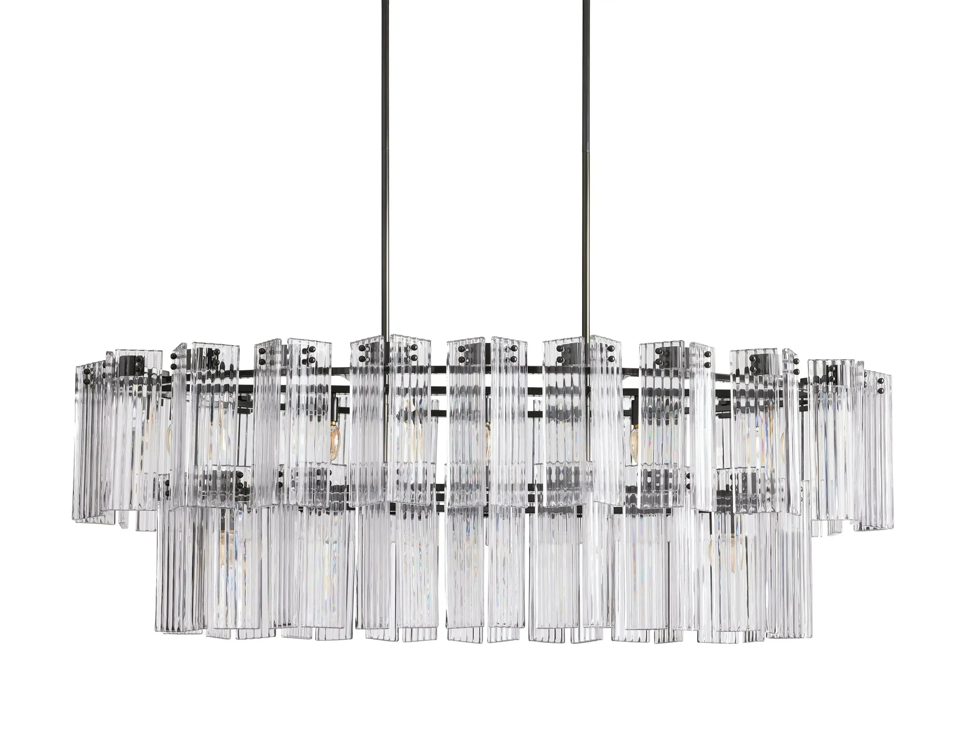 Delsie Oval Art Glass Chandelier 51''63''72''L - Image 20