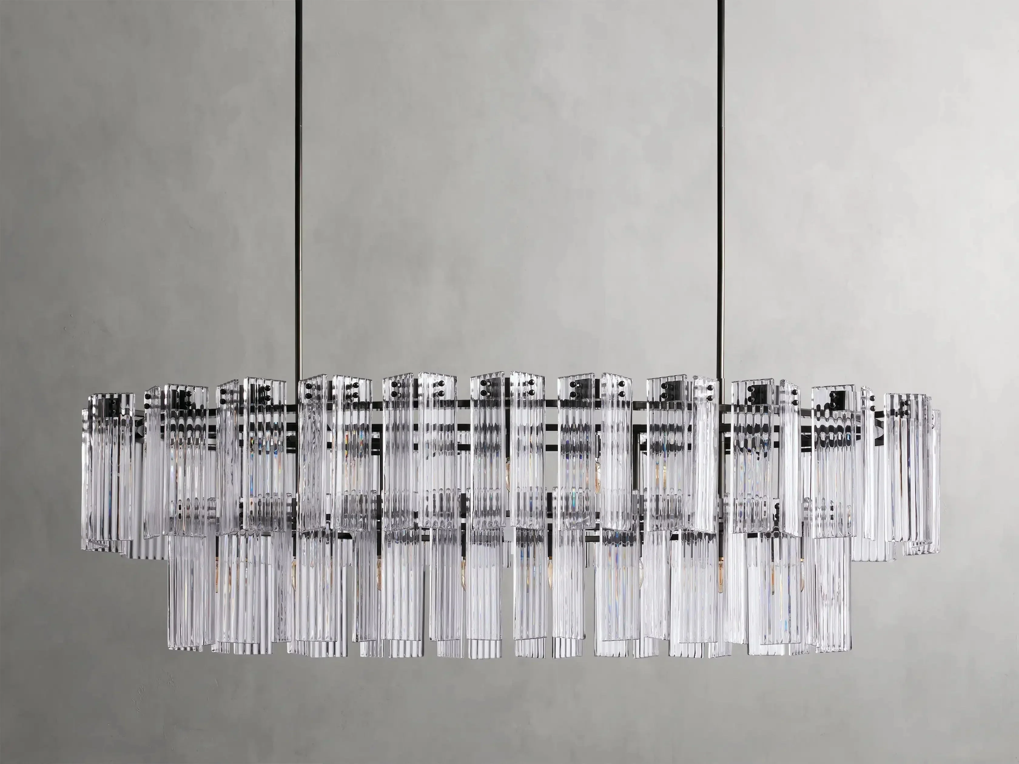 Delsie Oval Art Glass Chandelier 51''63''72''L - Image 21