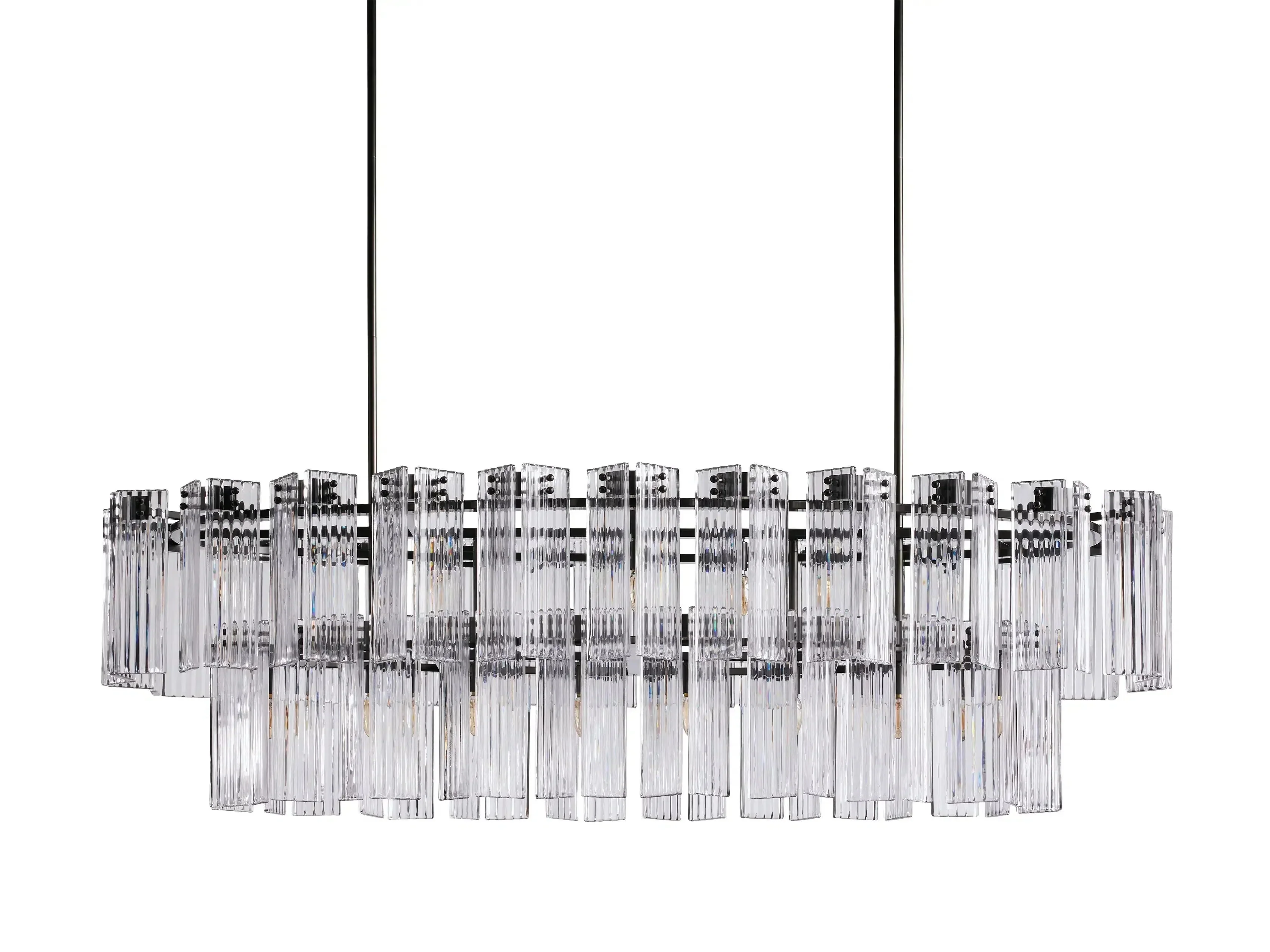 Delsie Oval Art Glass Chandelier 51''63''72''L - Image 23