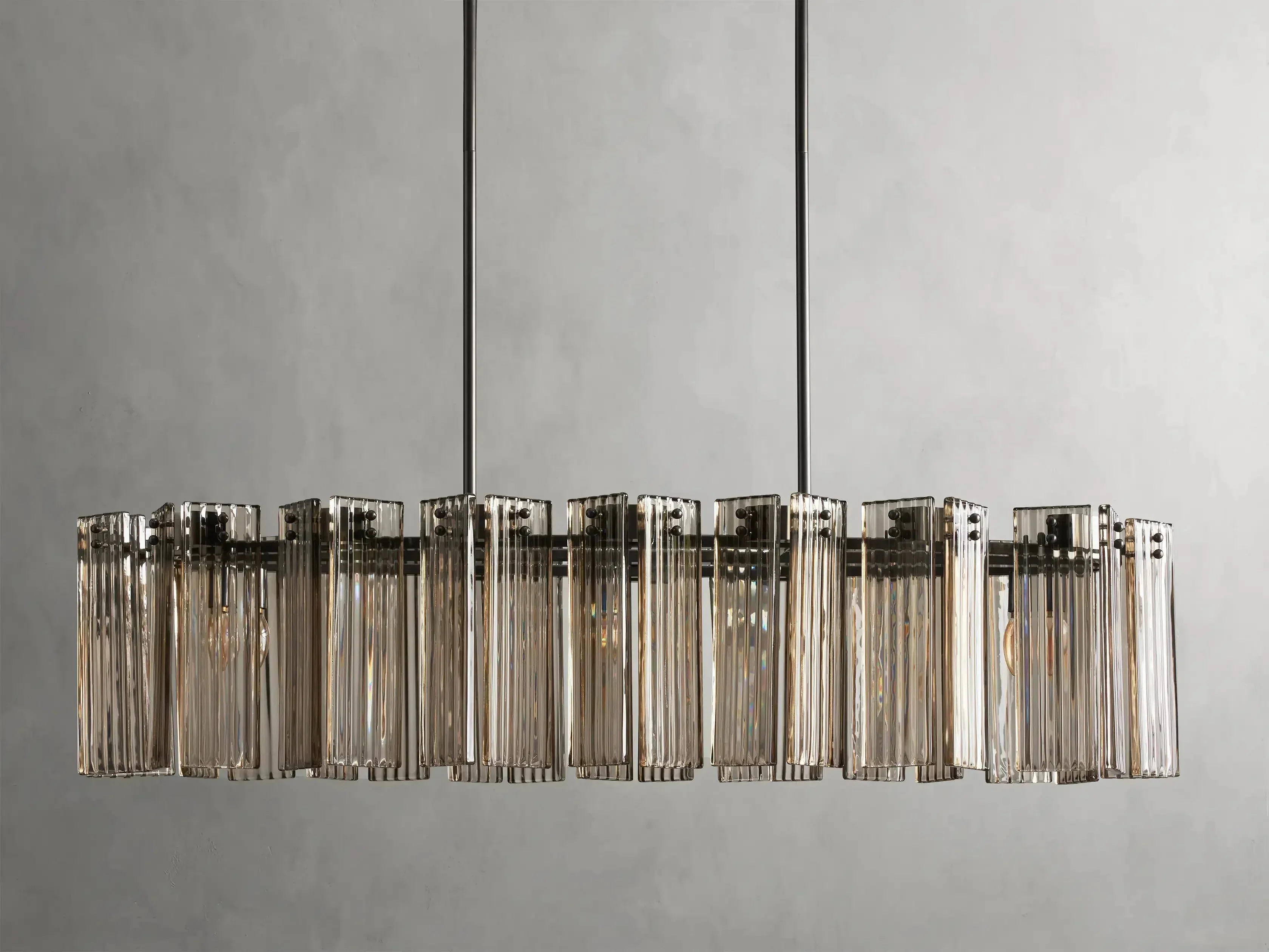 Delsie Oval Art Glass Chandelier 51''63''72''L - Image 24