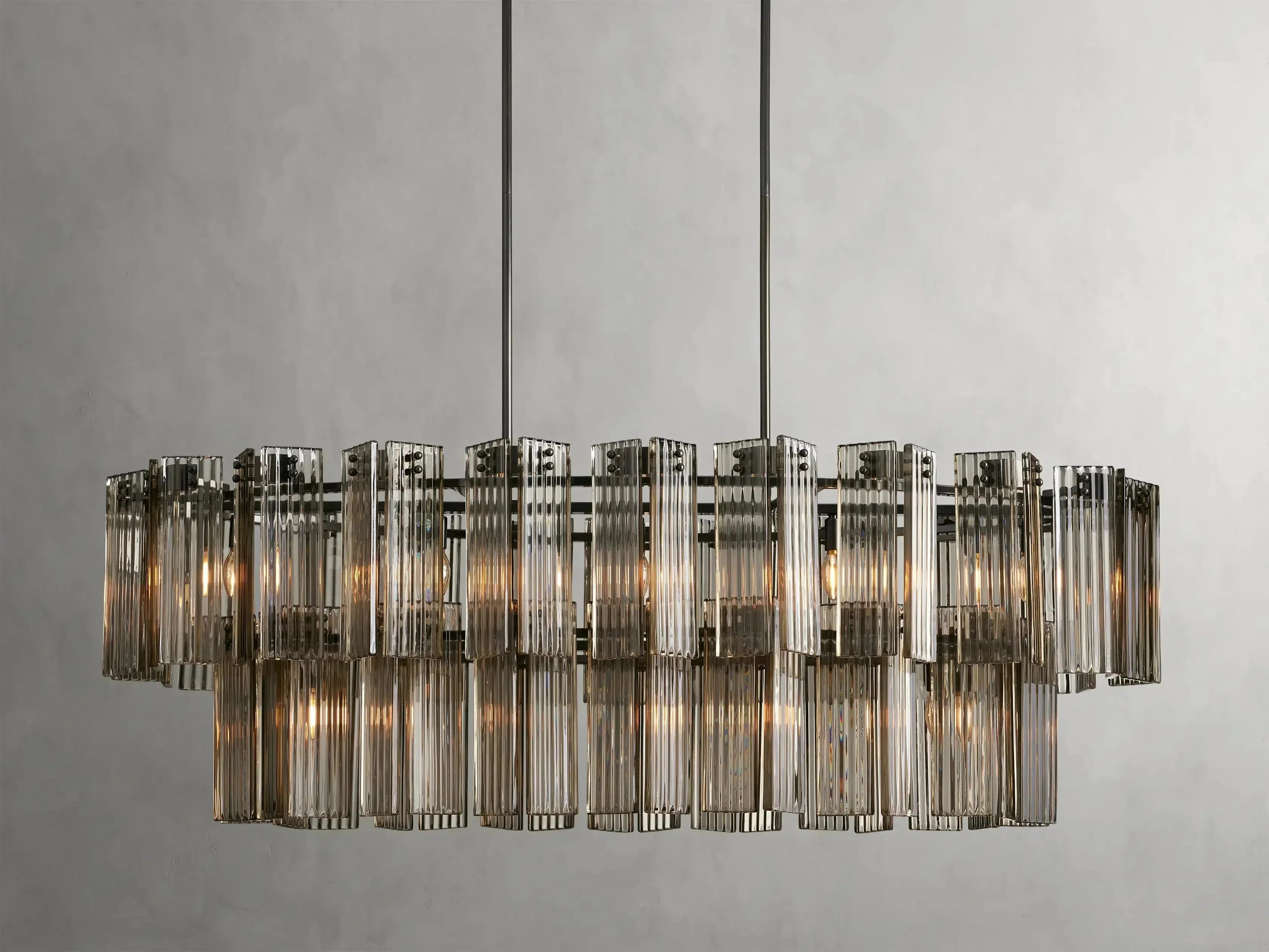 Delsie Oval Art Glass Chandelier 51''63''72''L - Image 28