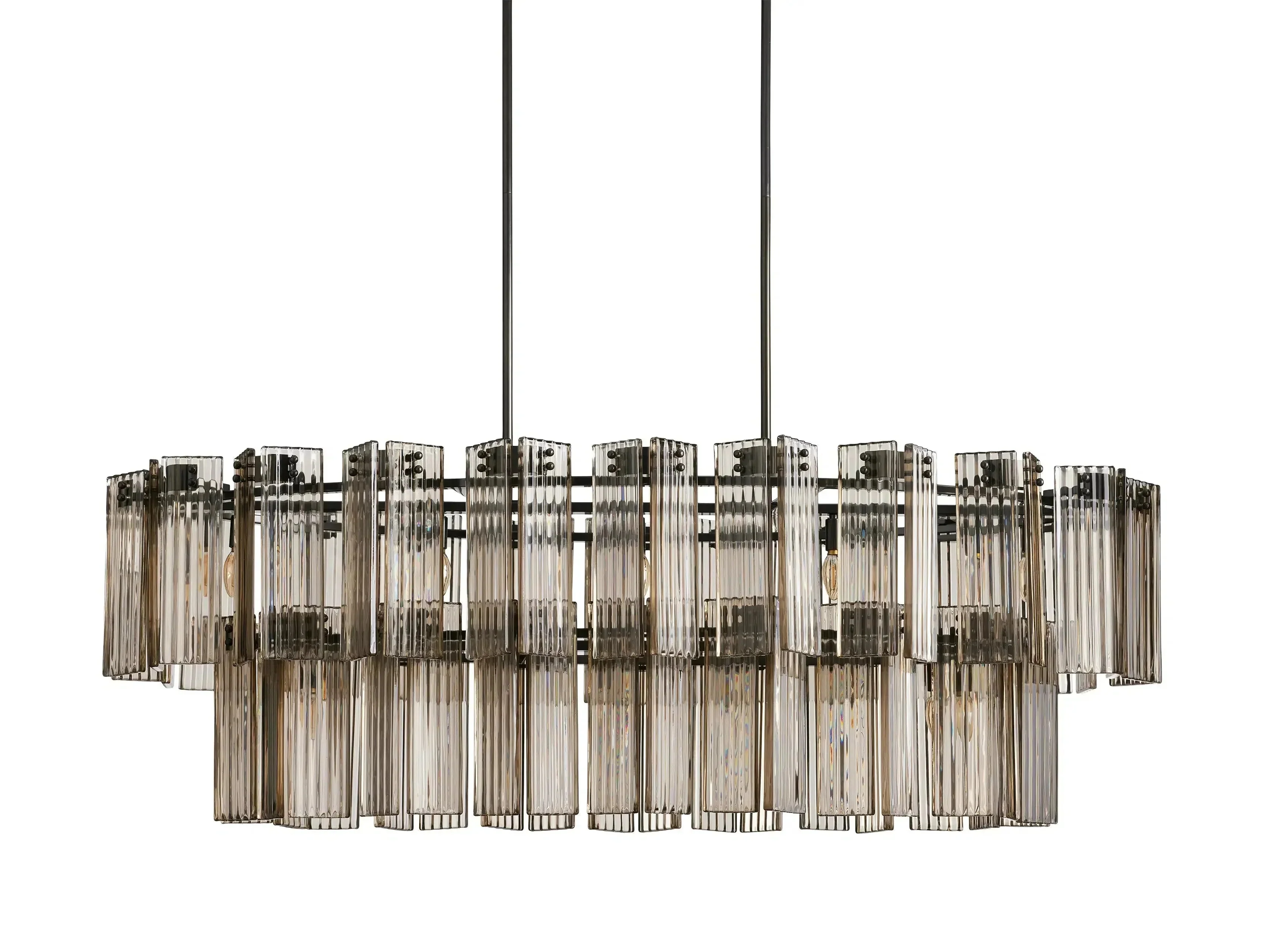 Delsie Oval Art Glass Chandelier 51''63''72''L - Image 32