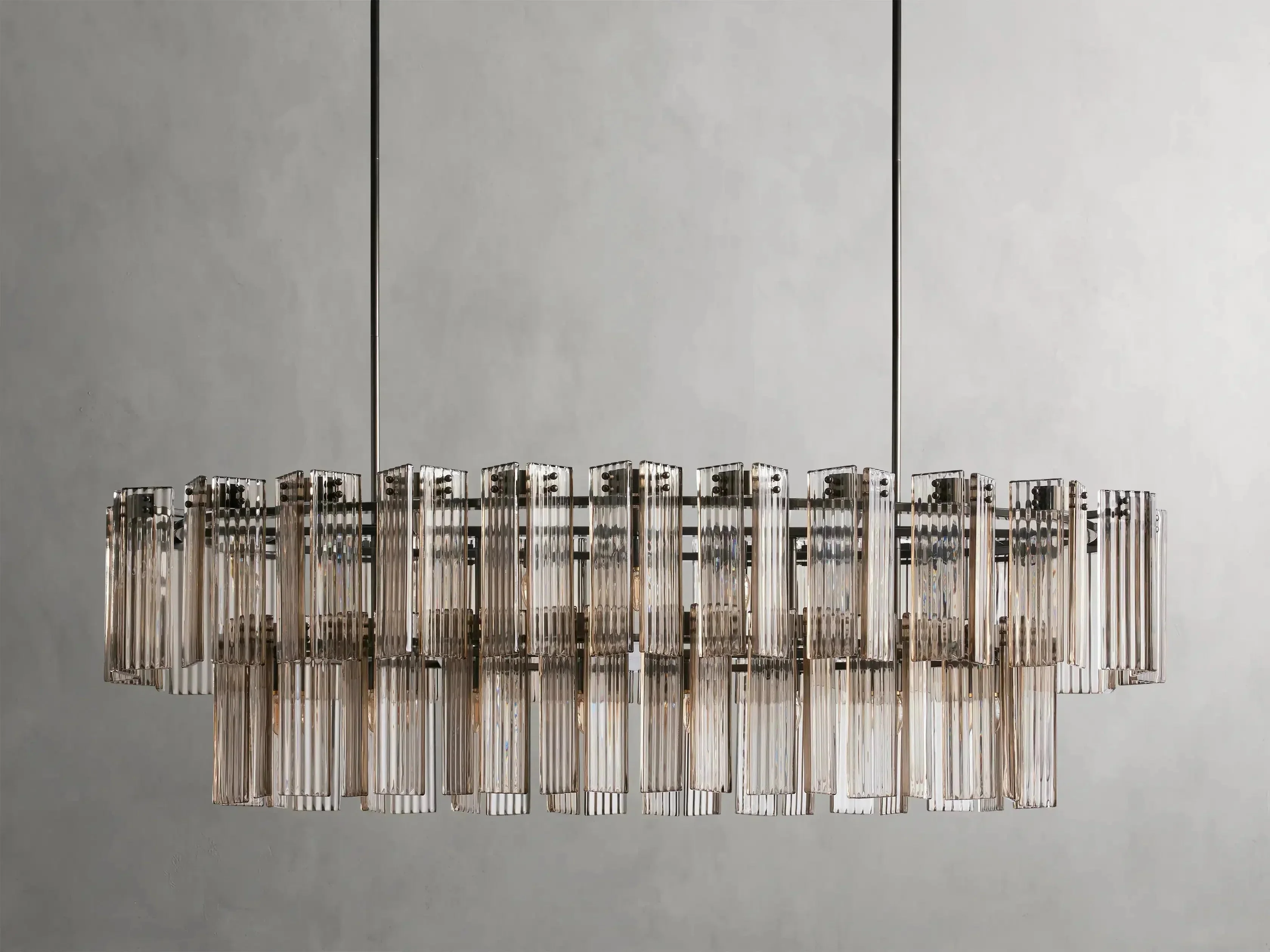 Delsie Oval Art Glass Chandelier 51''63''72''L - Image 33