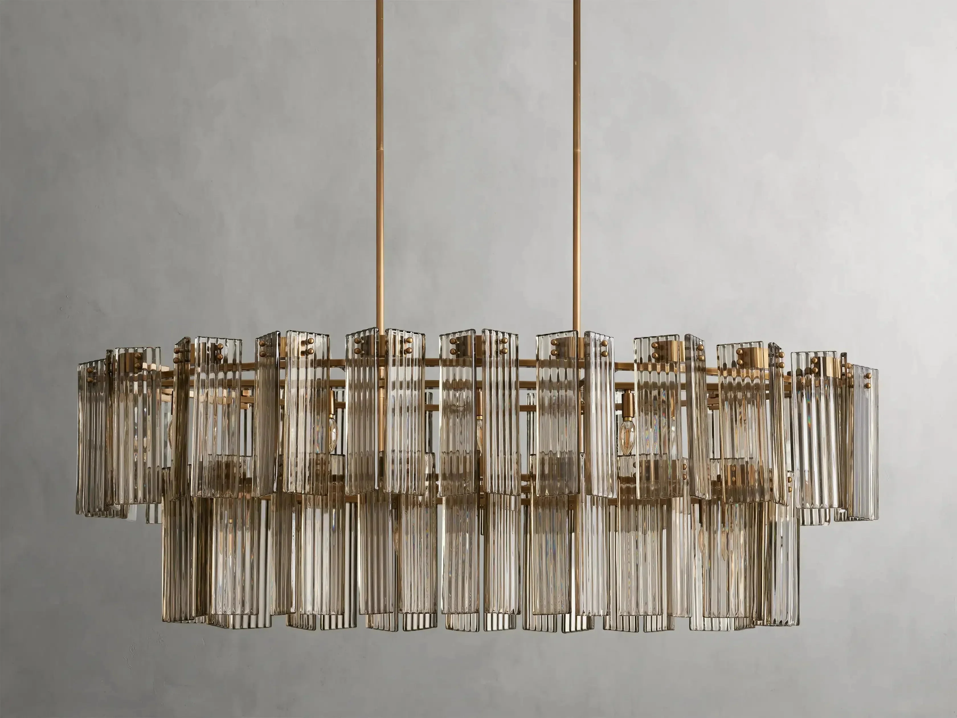 Delsie Oval Art Glass Chandelier 51''63''72''L - Image 34