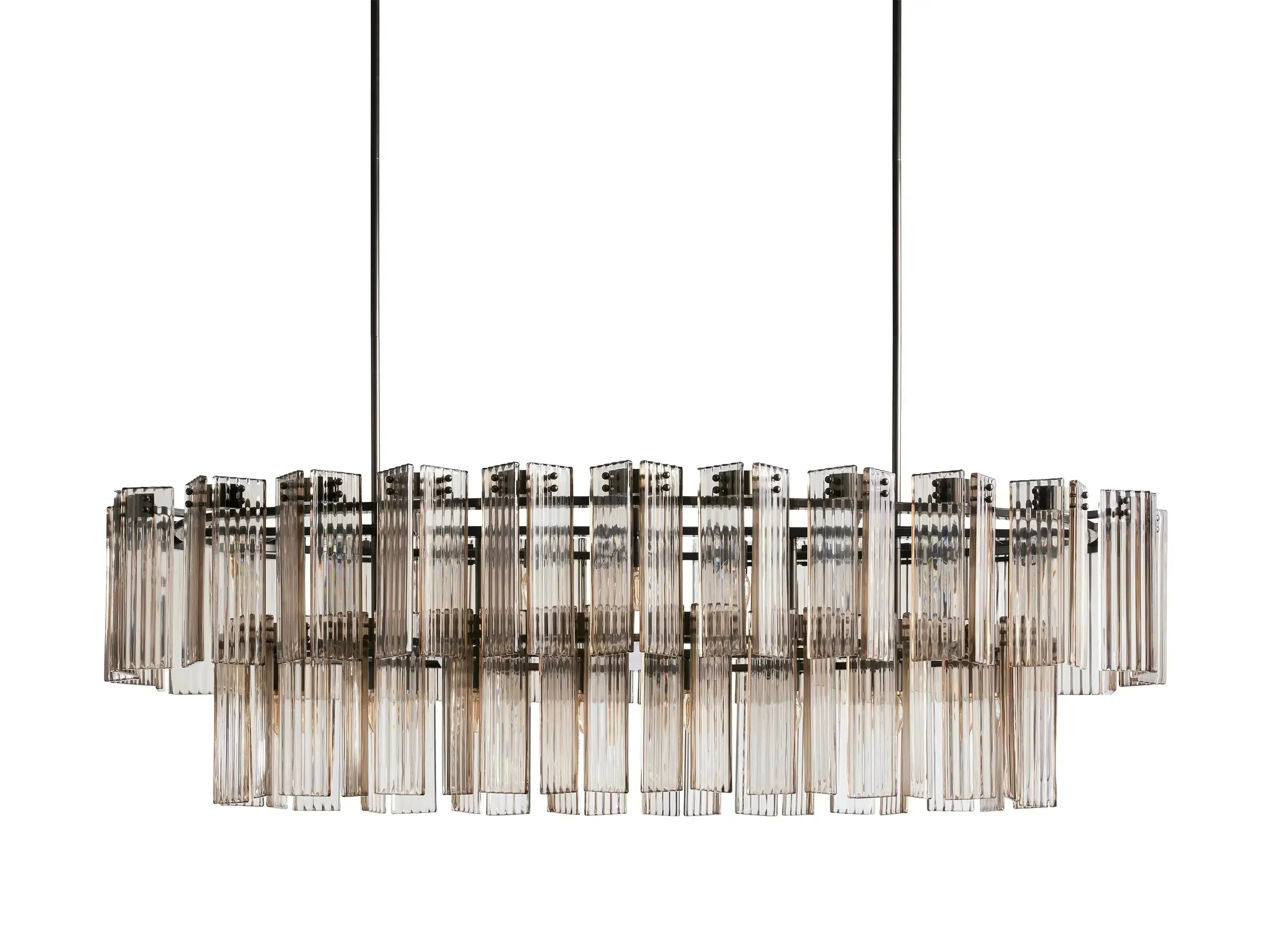 Delsie Oval Art Glass Chandelier 51''63''72''L - Image 36