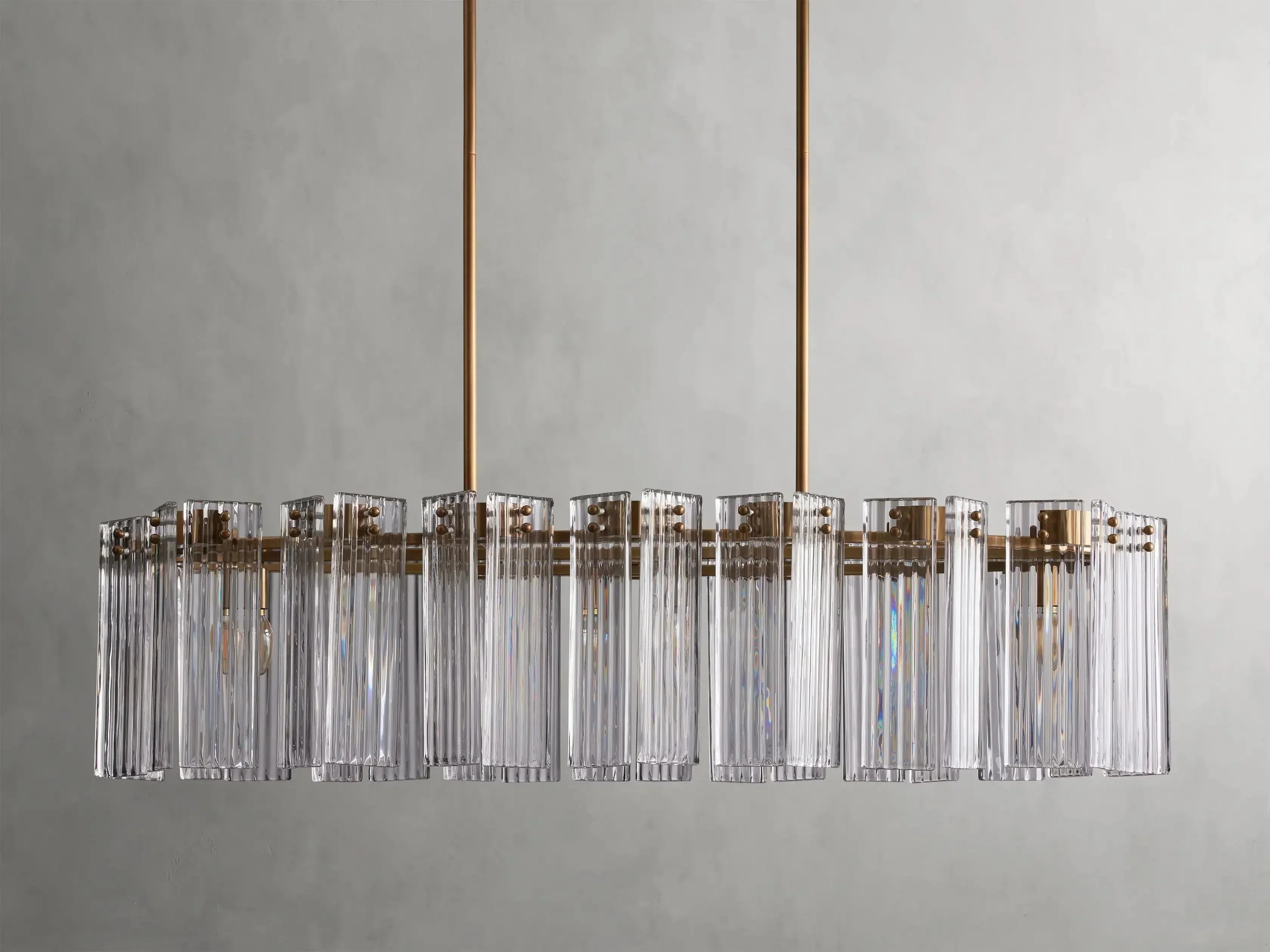 Delsie Oval Art Glass Chandelier 51''63''72''L - Image 37
