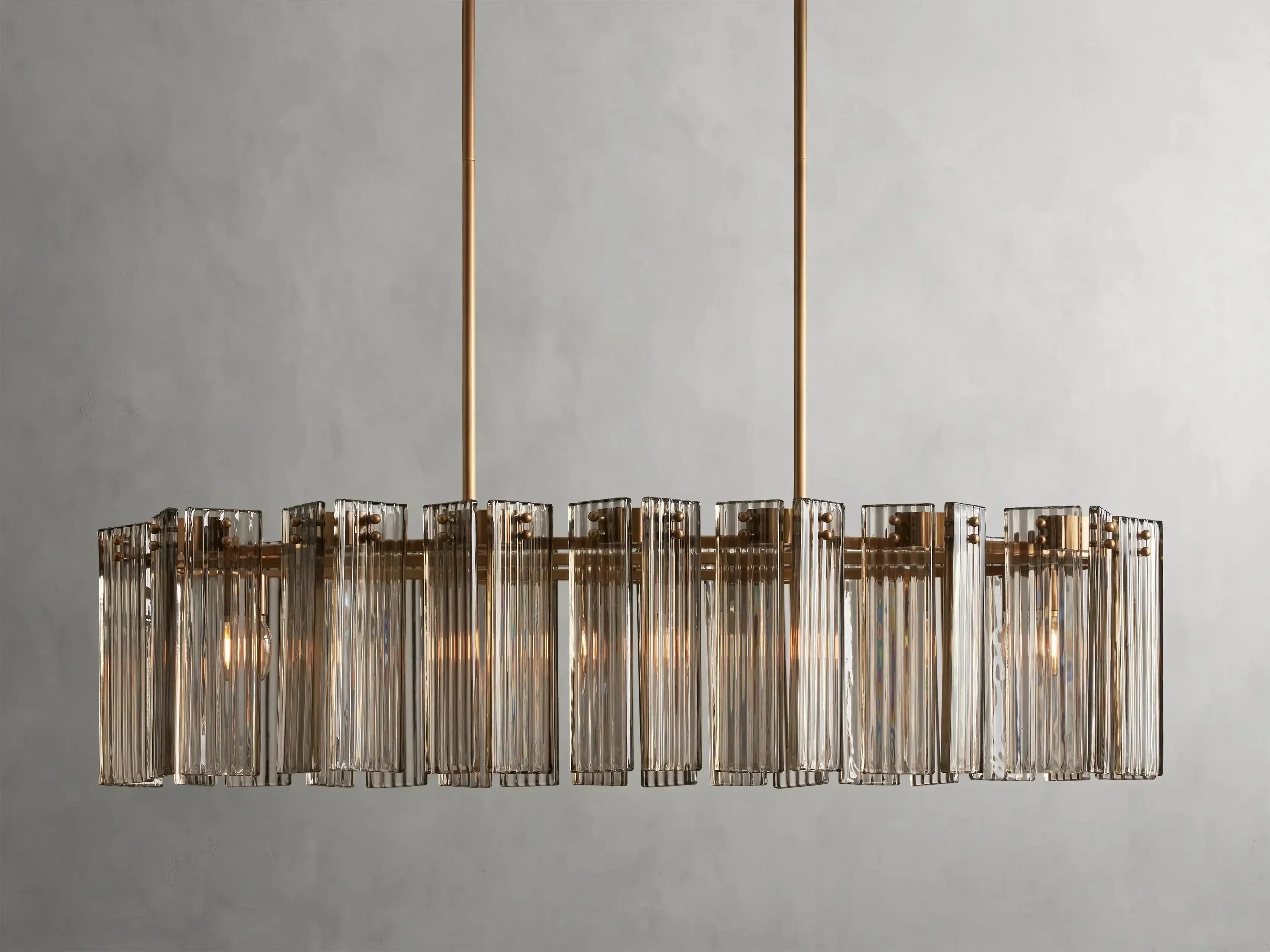 Delsie Oval Art Glass Chandelier 51''63''72''L - Image 44