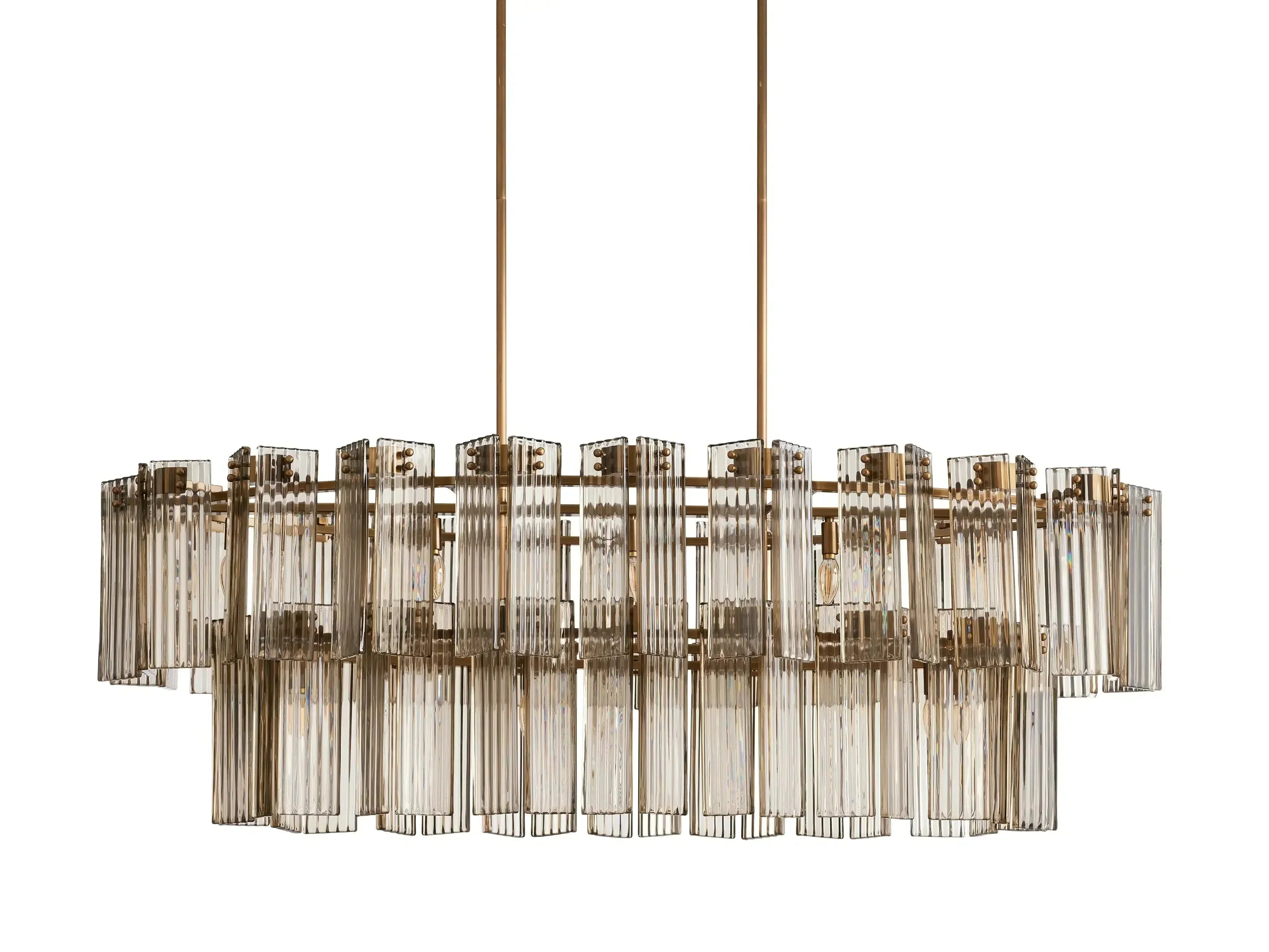 Delsie Oval Art Glass Chandelier 51''63''72''L - Image 46