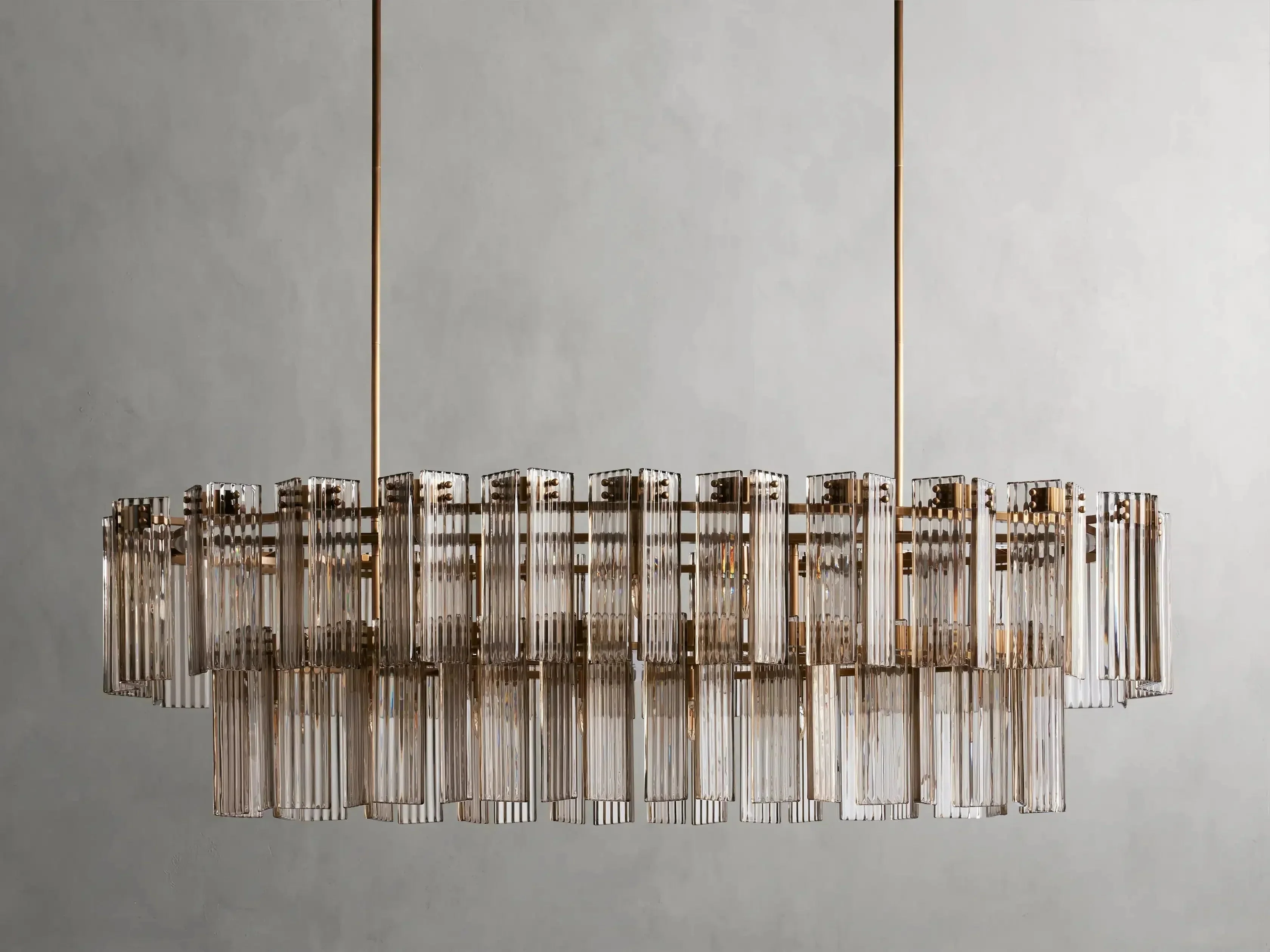 Delsie Oval Art Glass Chandelier 51''63''72''L - Image 47