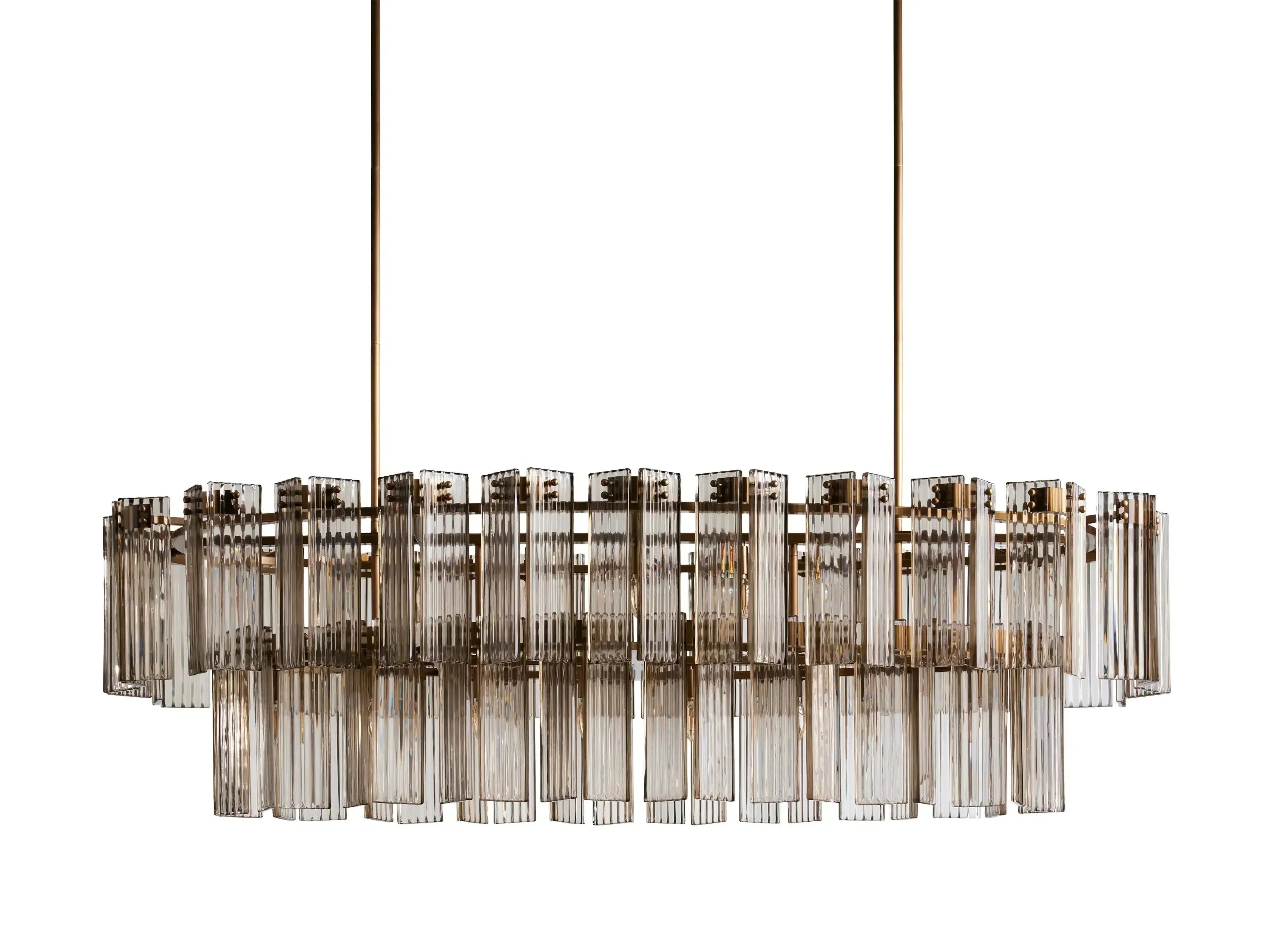Delsie Oval Art Glass Chandelier 51''63''72''L - Image 50
