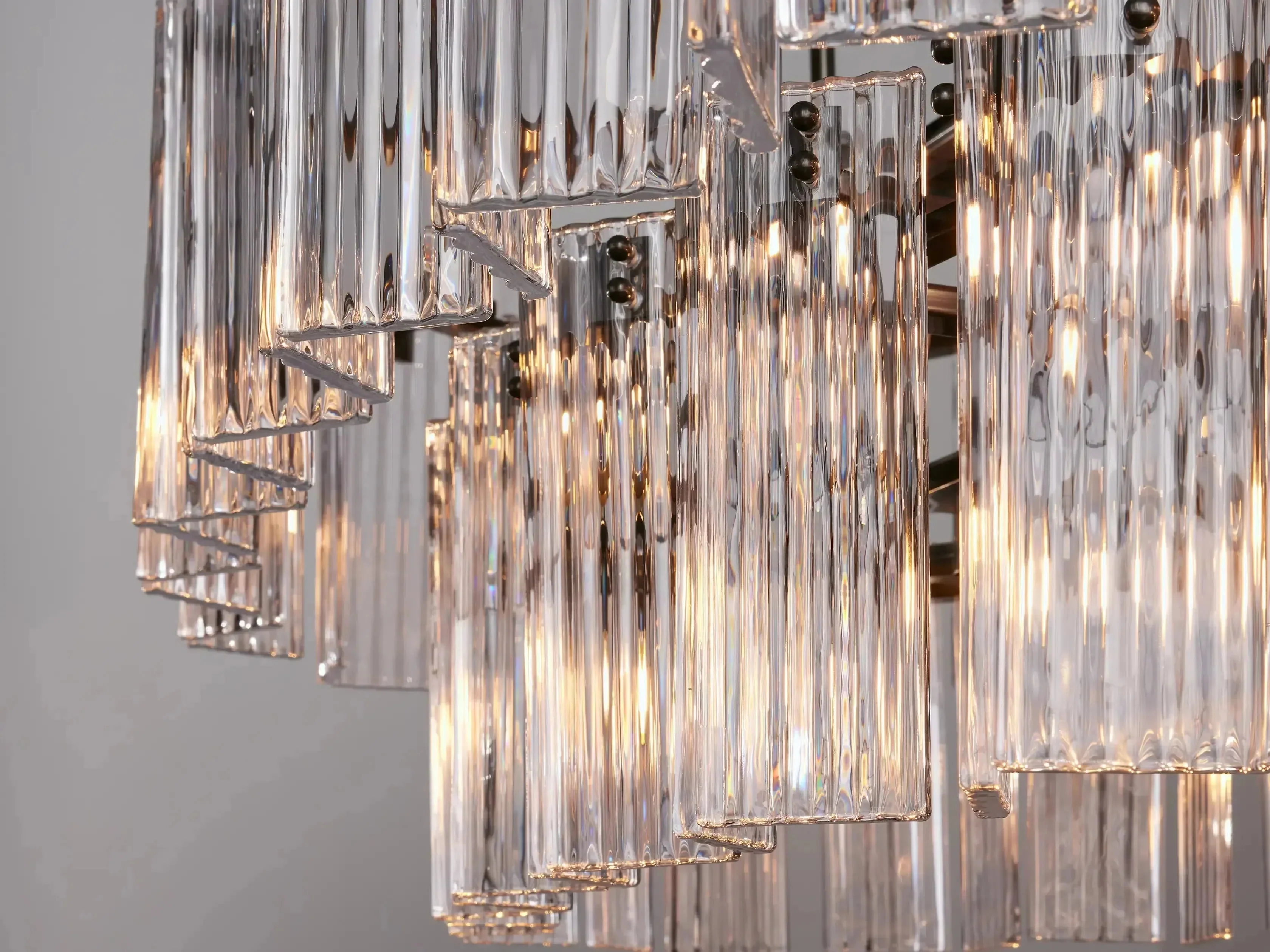 Delsie Oval Art Glass Chandelier 51''63''72''L - Image 7