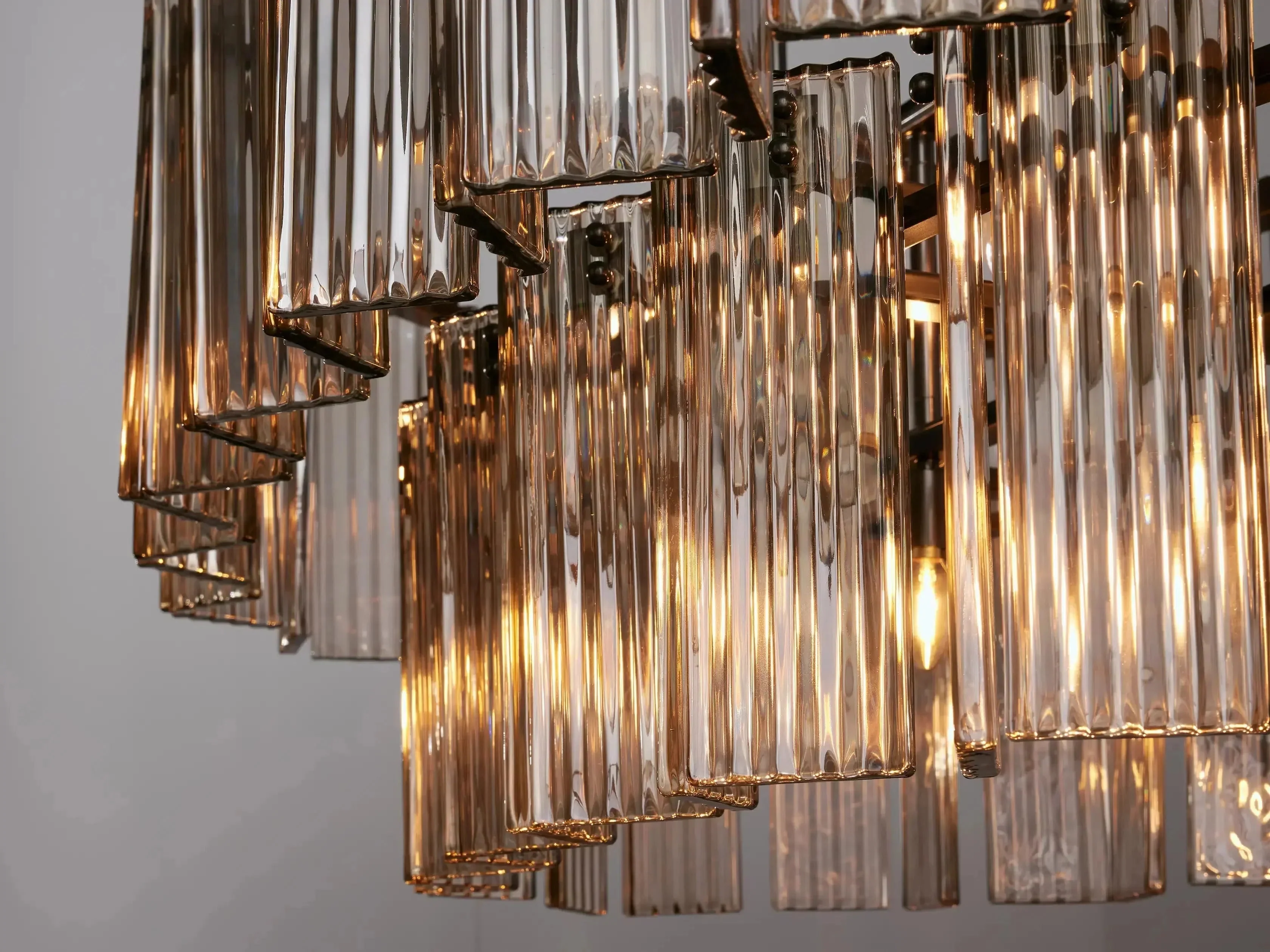 Delsie Oval Art Glass Chandelier 51''63''72''L - Image 8
